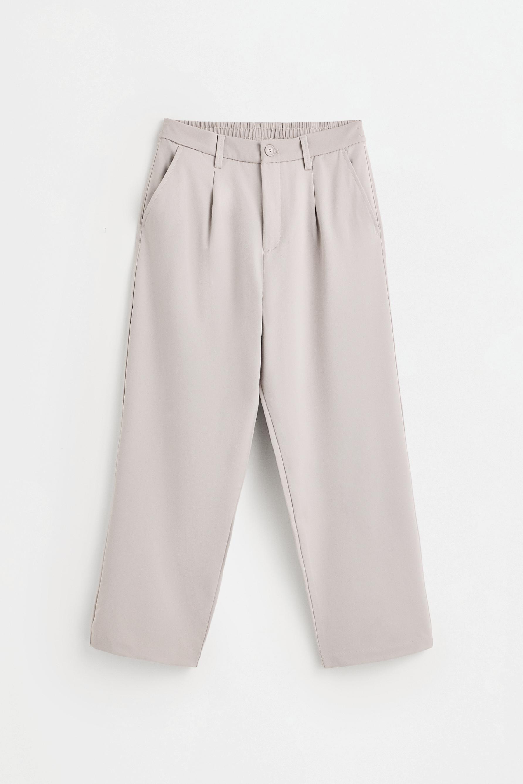 Wide-leg tailored trousers — GREY