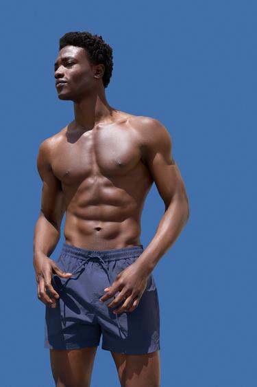 Coloro x Lefties straight swim trunks — FADED PETROL BLUE 5