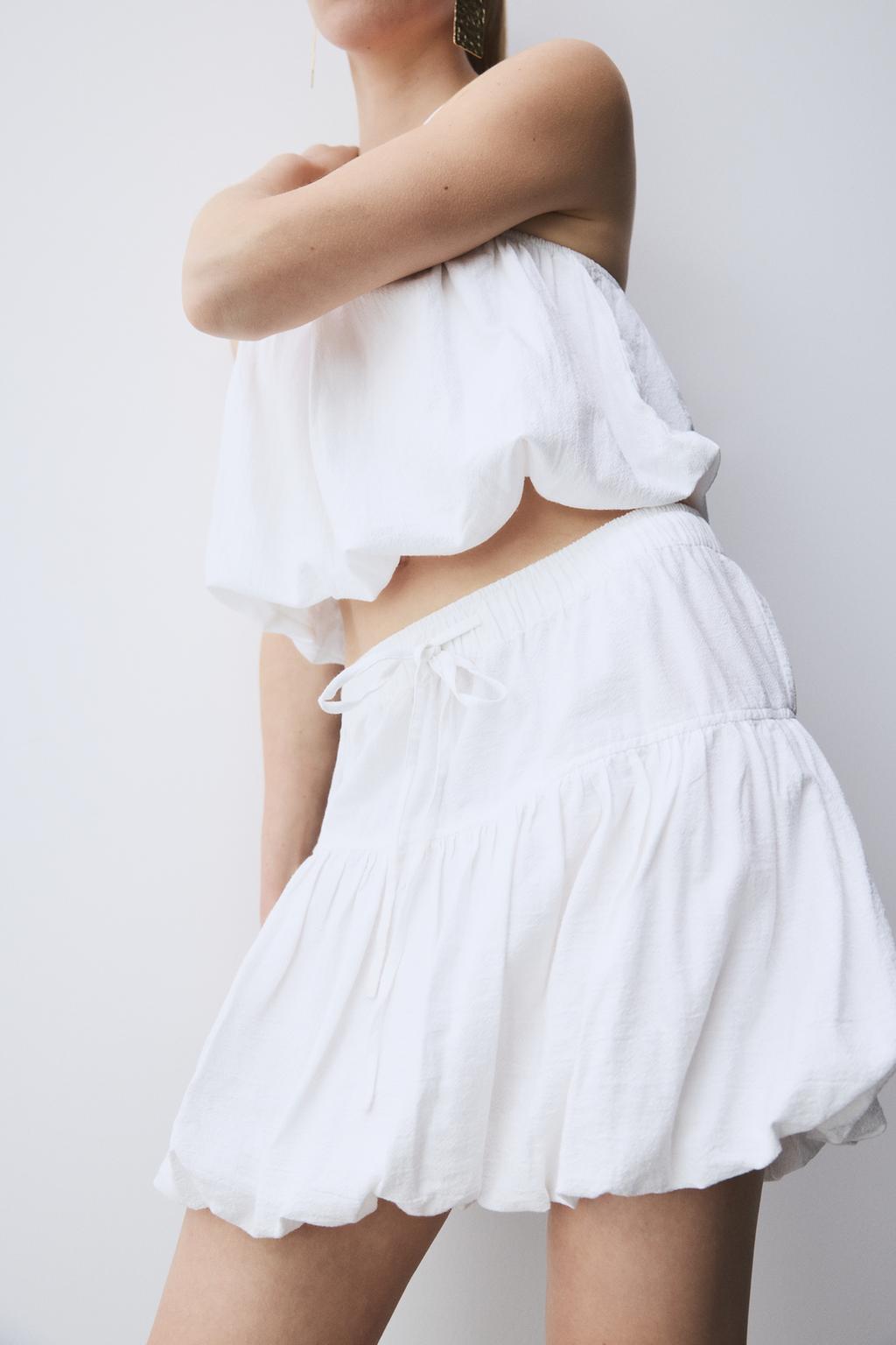 Falda denim globo