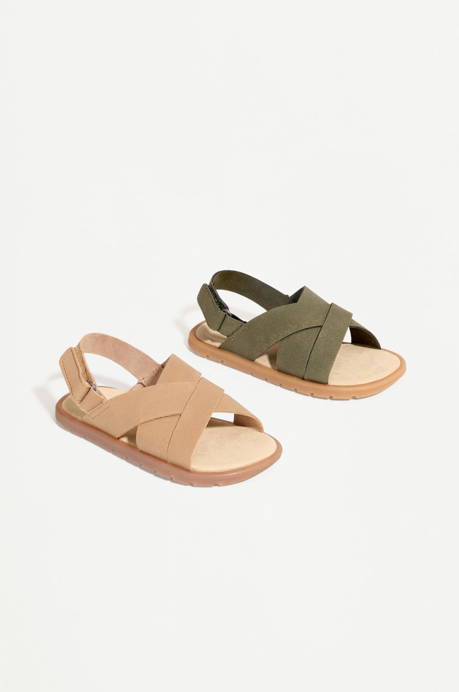 BAREFOOT STRAP SANDALS — KHAKI