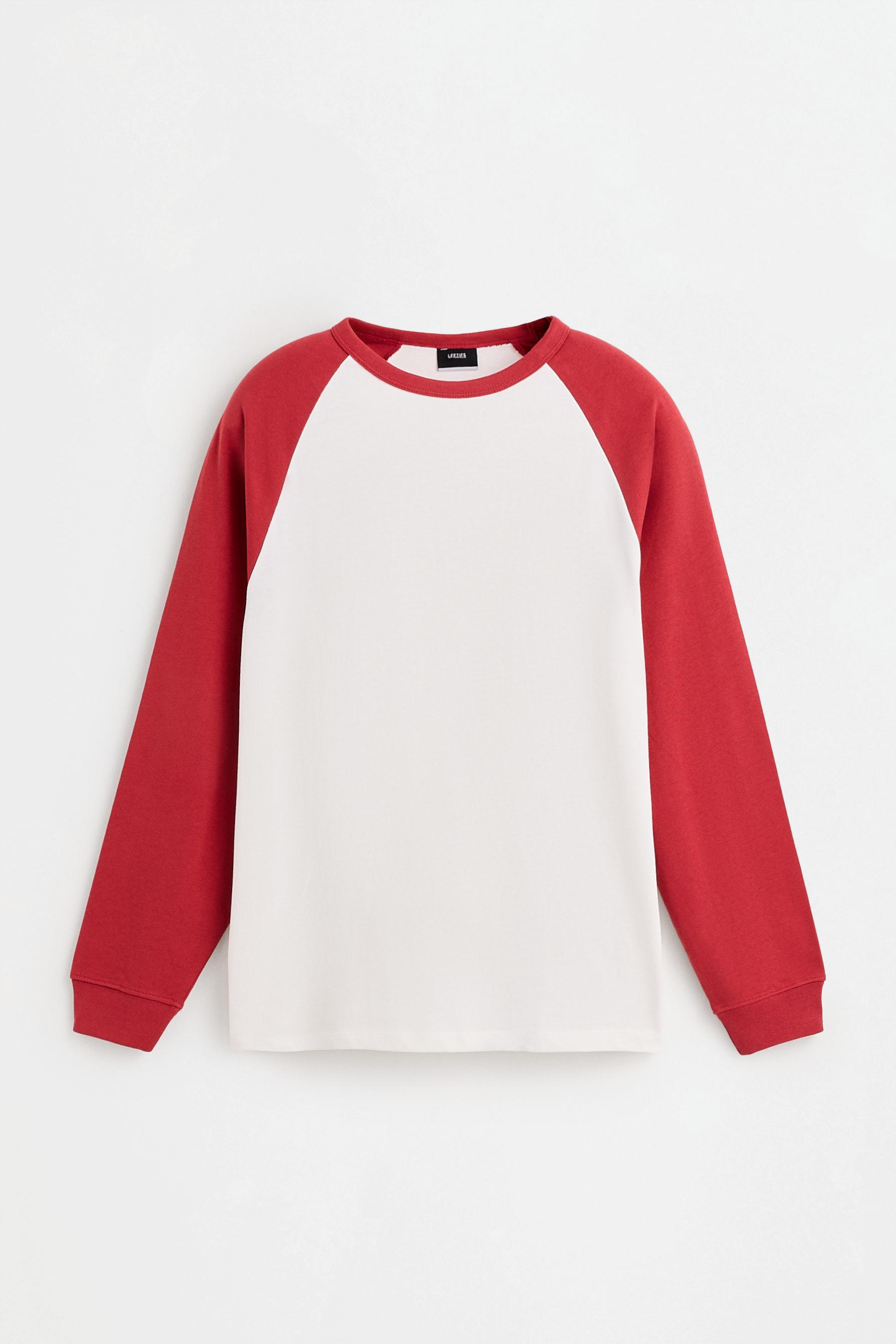 Camiseta manga larga raglán contraste