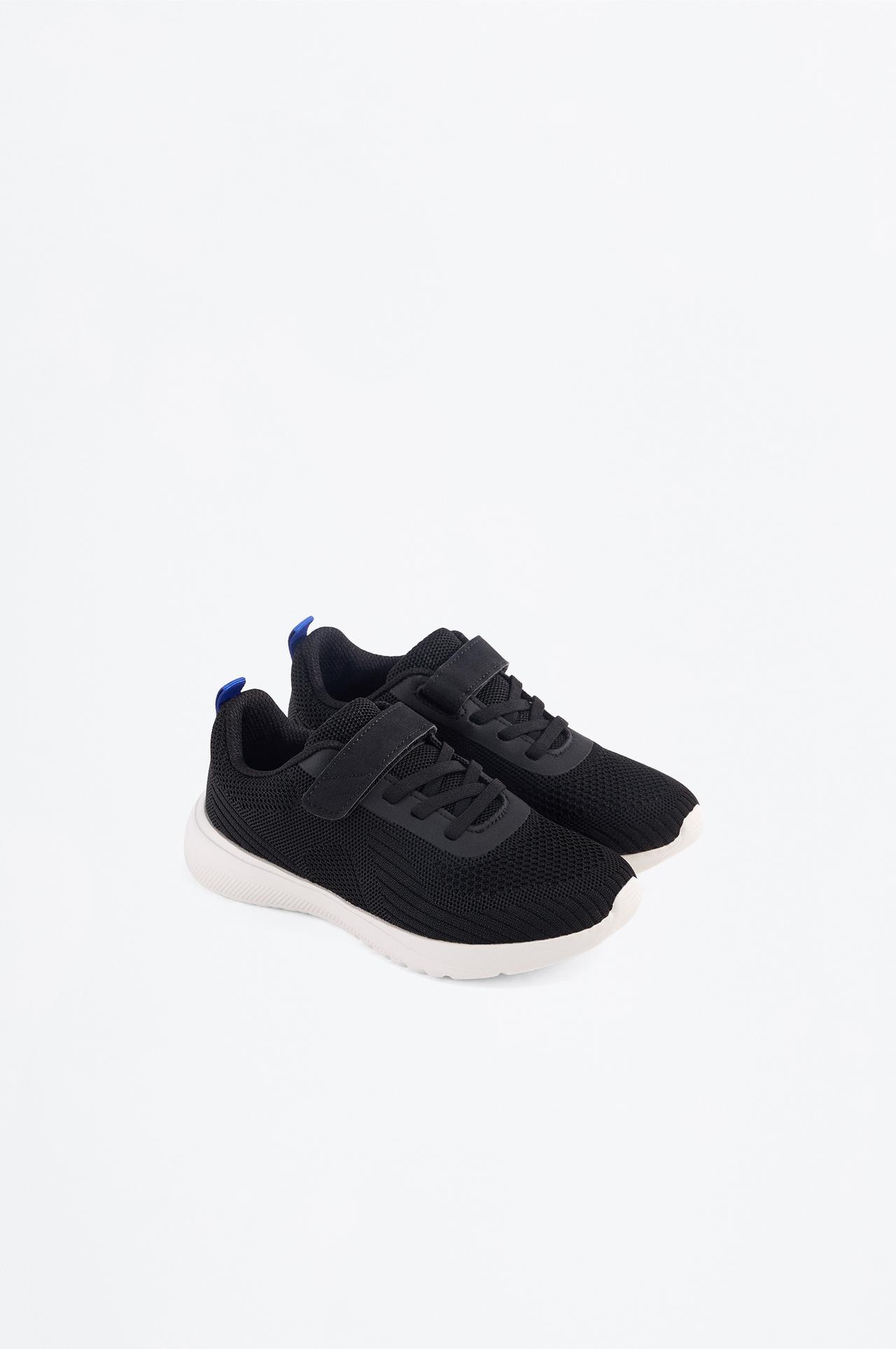 Woven sports shoes — BLACK