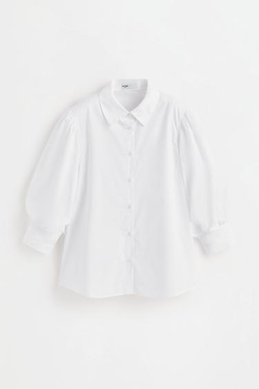 Balloon sleeve blouse — WHITE 6