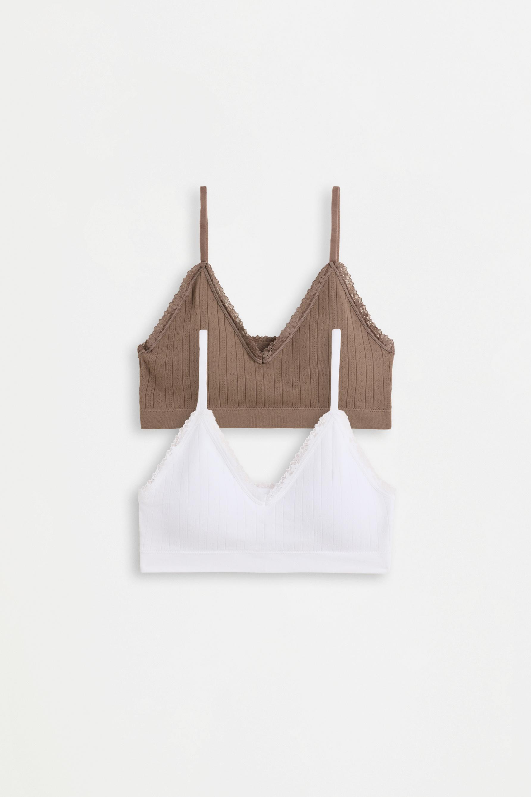 Lace bra tops (Pack of 2) — CHOCOLATE