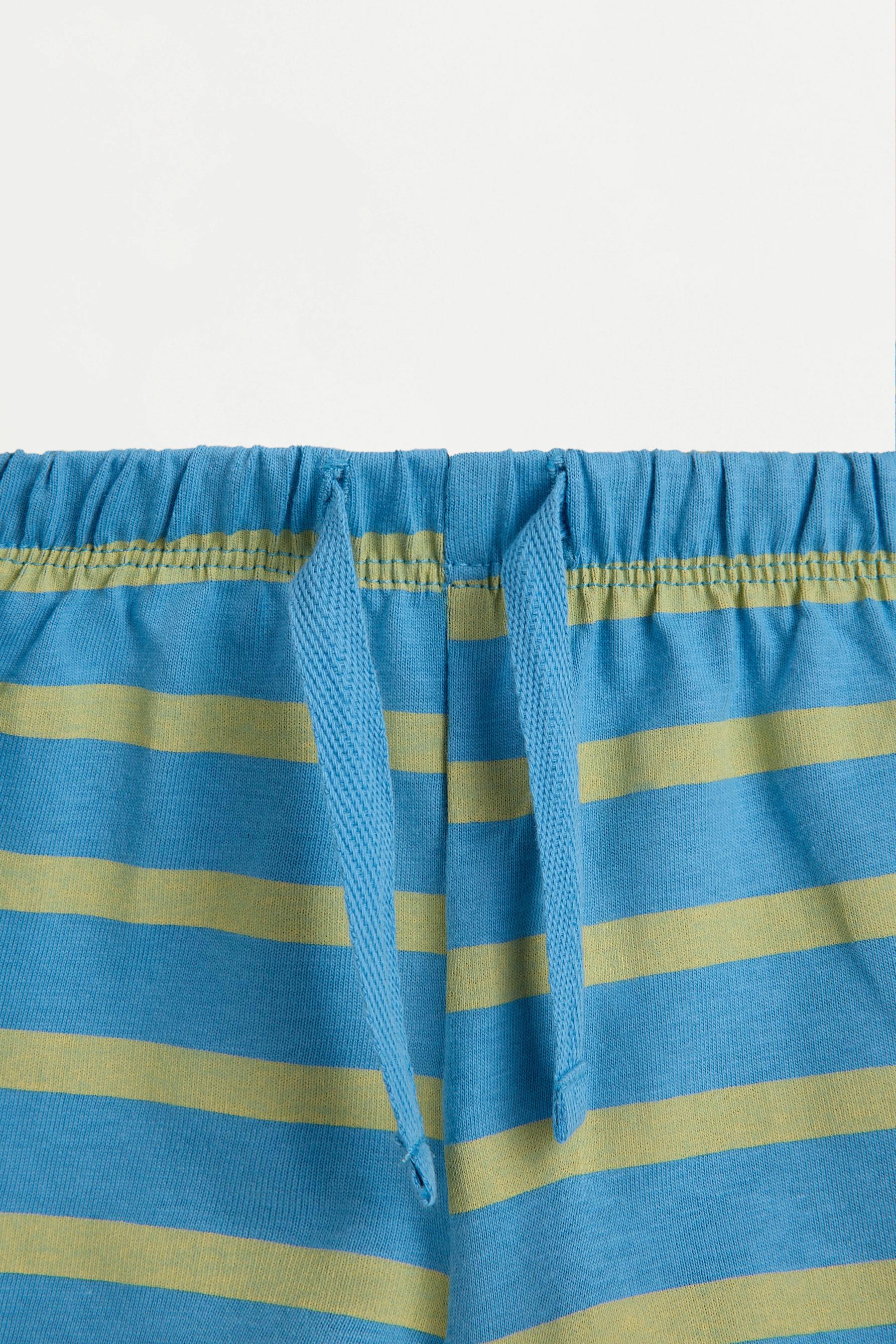 Striped short pyjamas — FADED BLUE (alternate view)