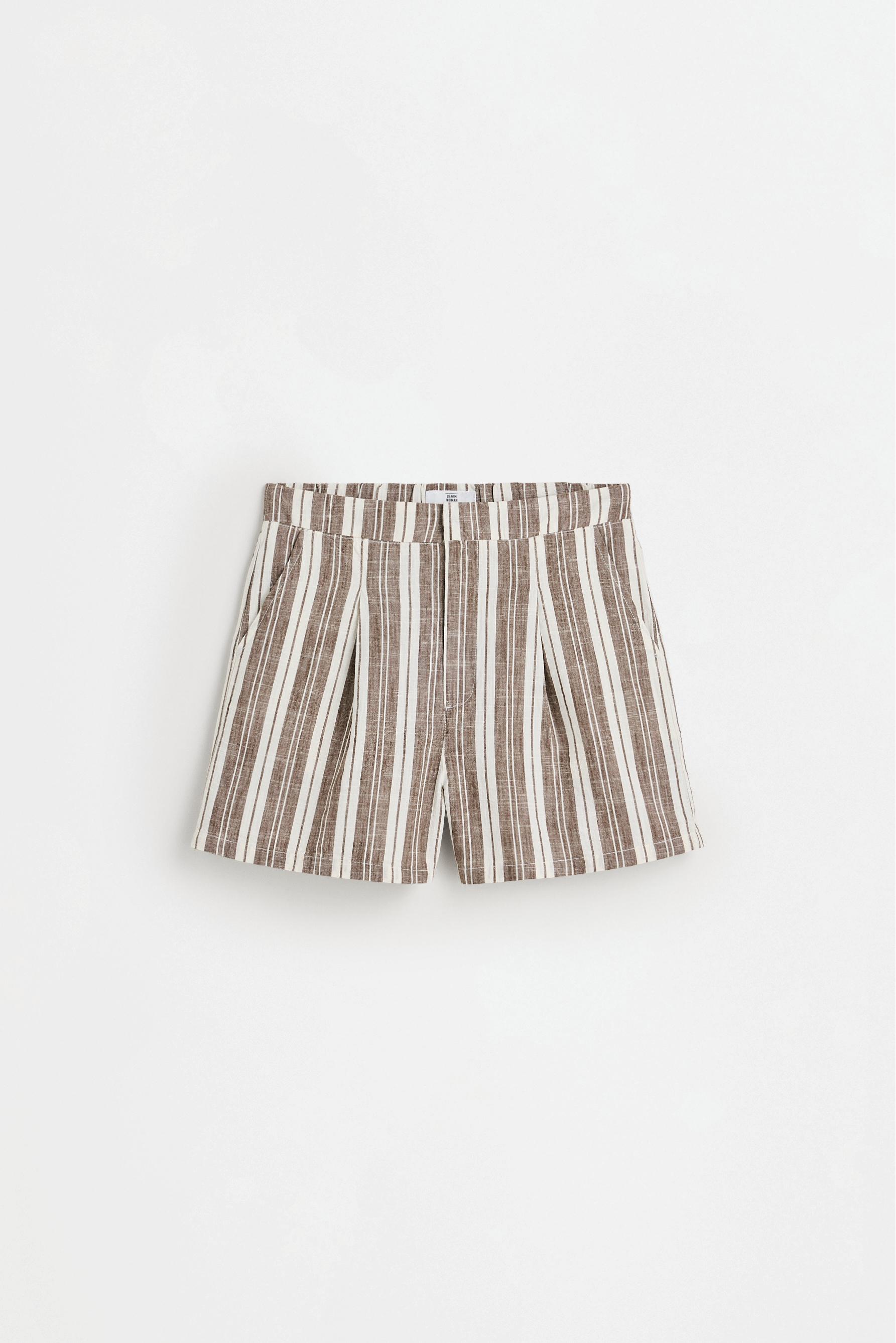 Denim shorts — STRIPED