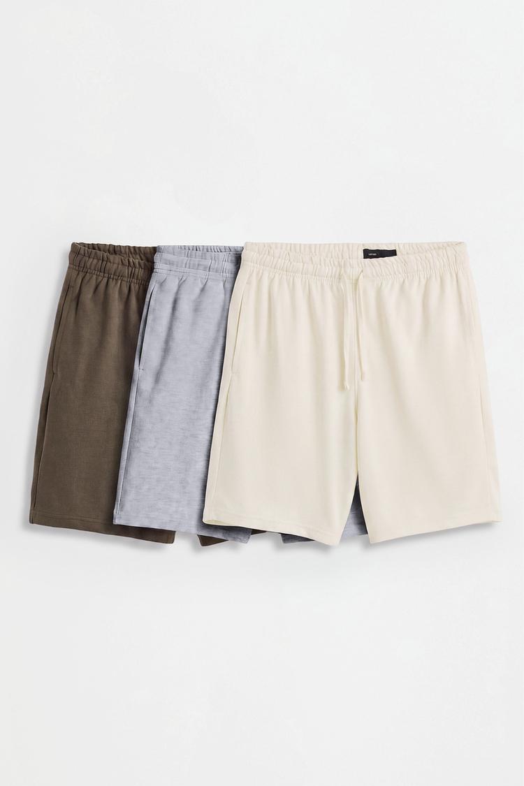 Pack of 3 tracksuit Bermuda shorts — ECRU