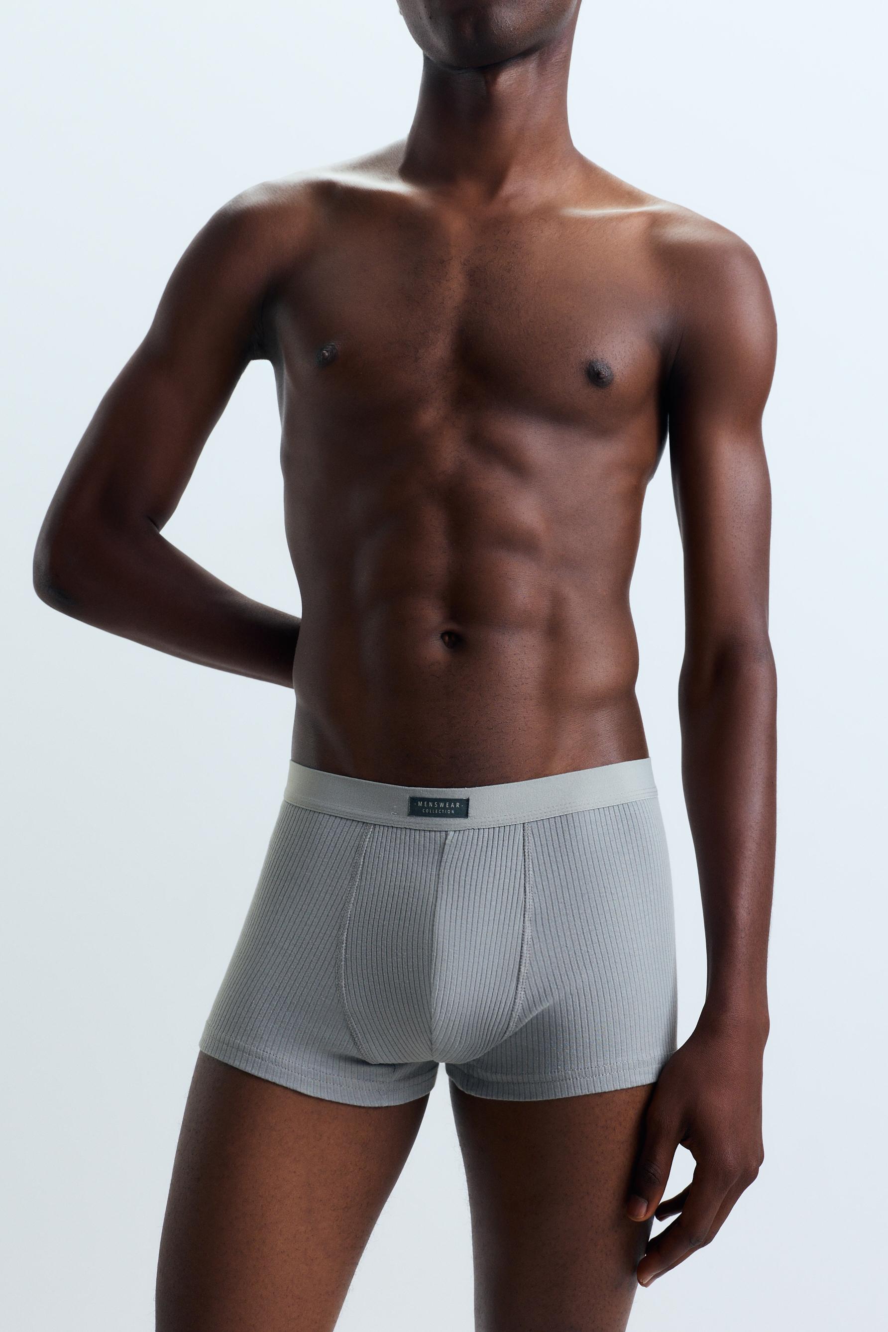 Ribbed boxers (Pack 3) — BLUE