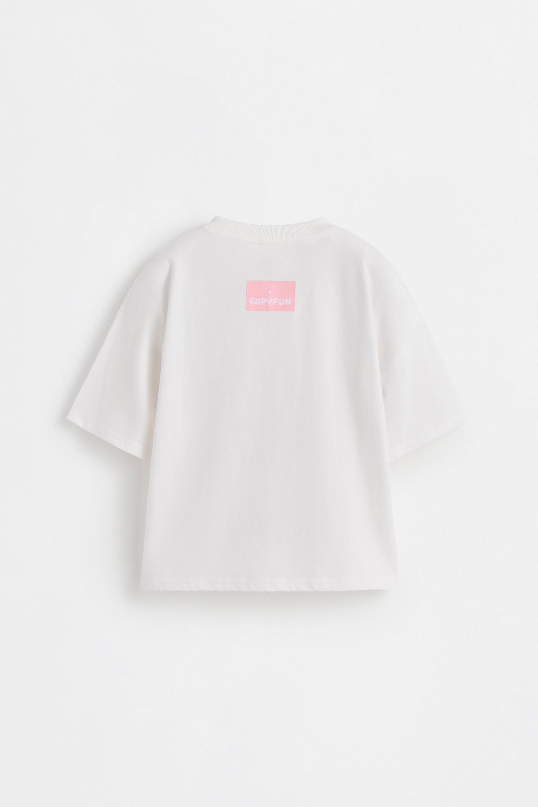 CAPYFUN© Capybara T-shirt — OFF WHITE