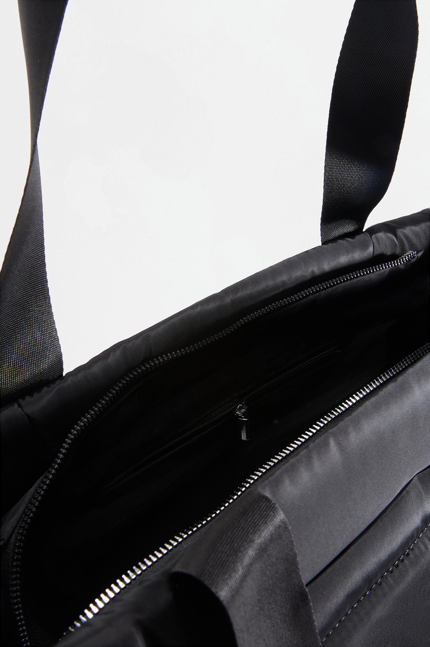 Nylon shopper bag — BLACK