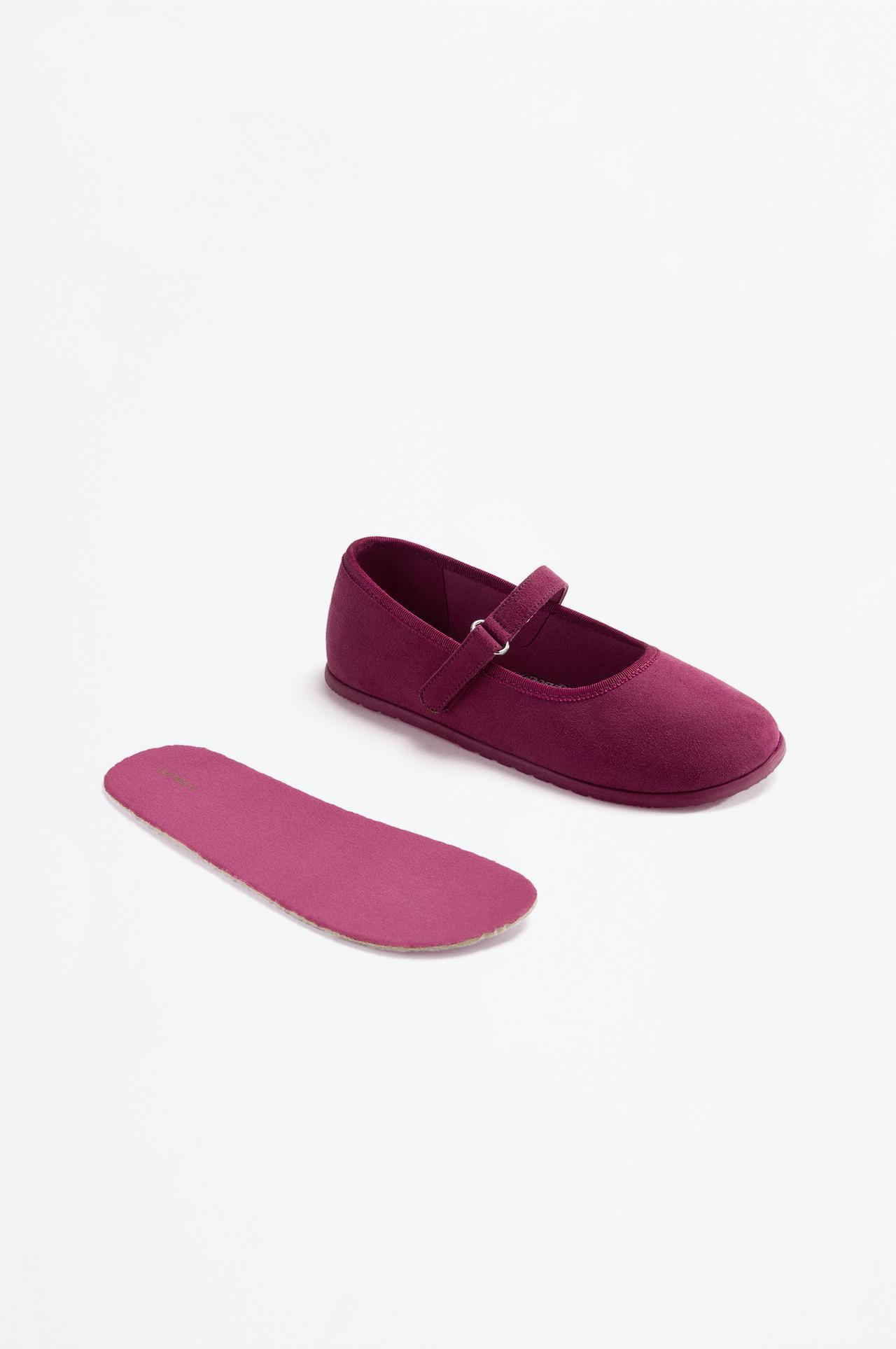 BAREFOOT MARY JANE BALLET FLAT — BURGUNDY