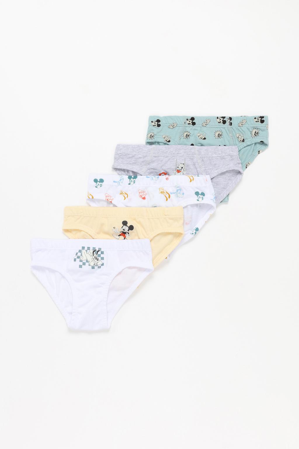 Conjunto de 5 boxers justos tipo cuecas do Mickey e amigos ©Disney