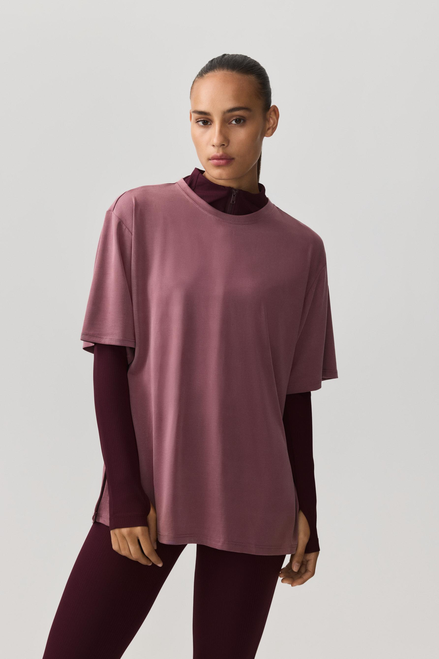 Camiseta fluida manga corta