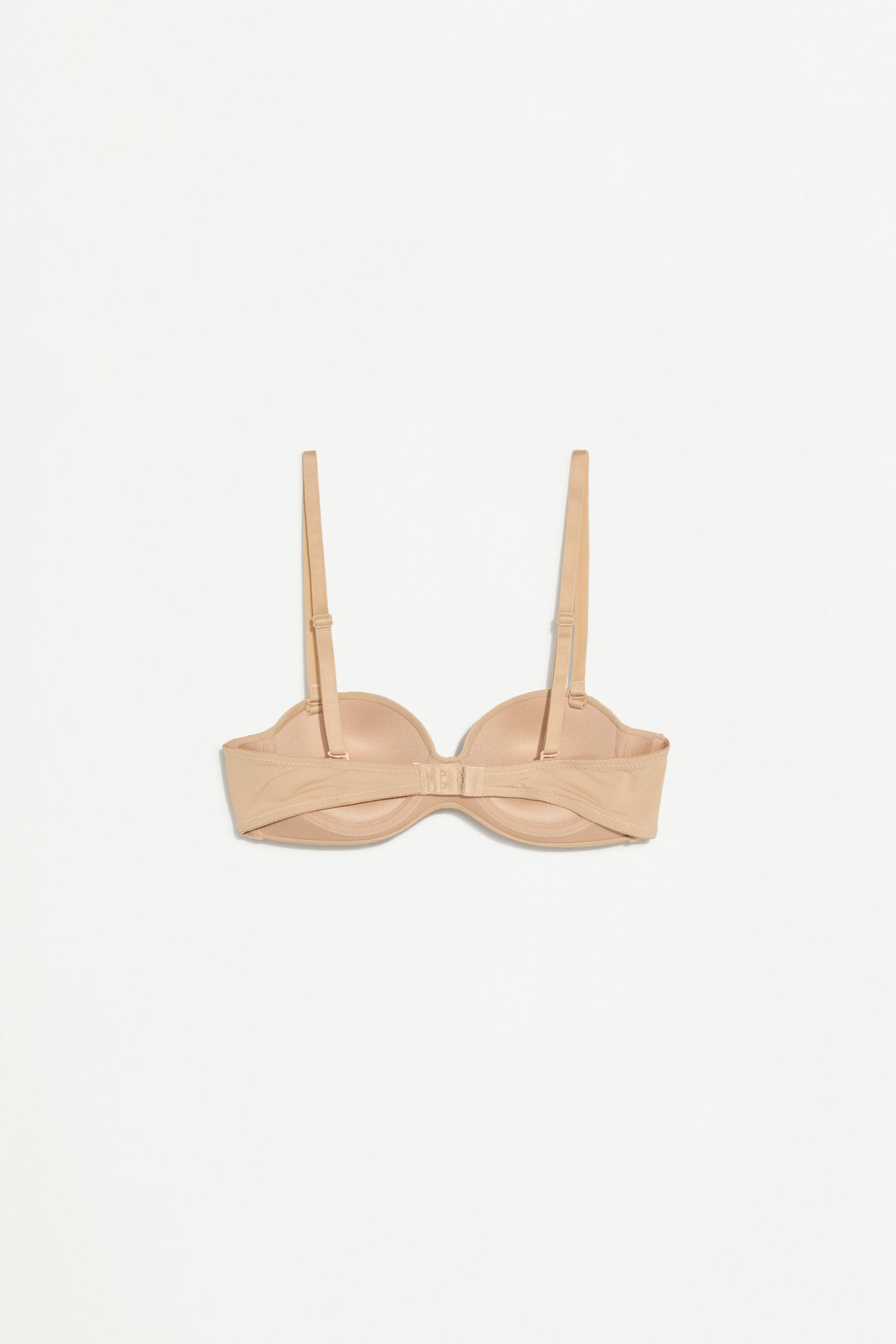 Bandeau push-up bra — PALE PINK