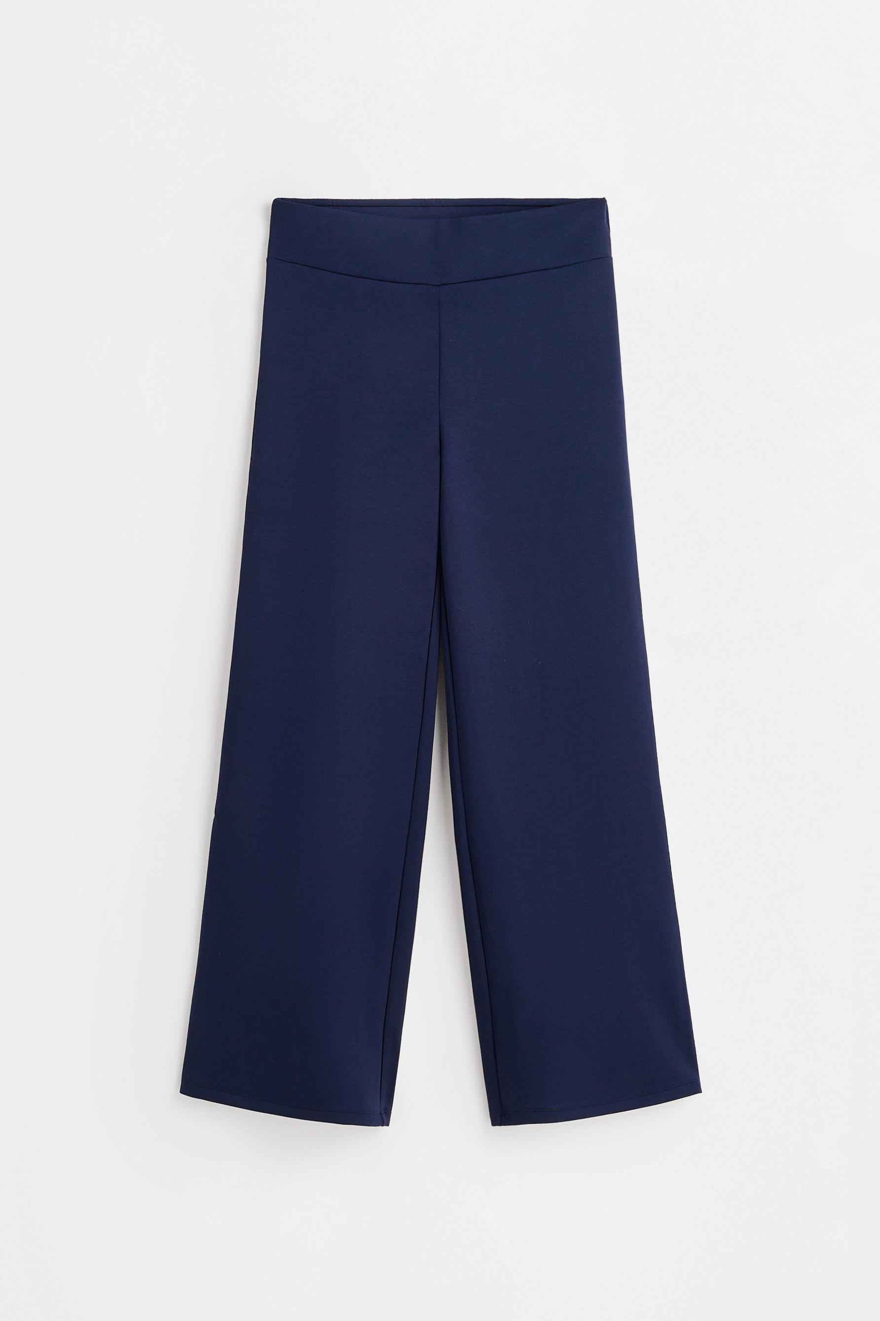 Flowing flared tracksuit trousers — DARK BLUE