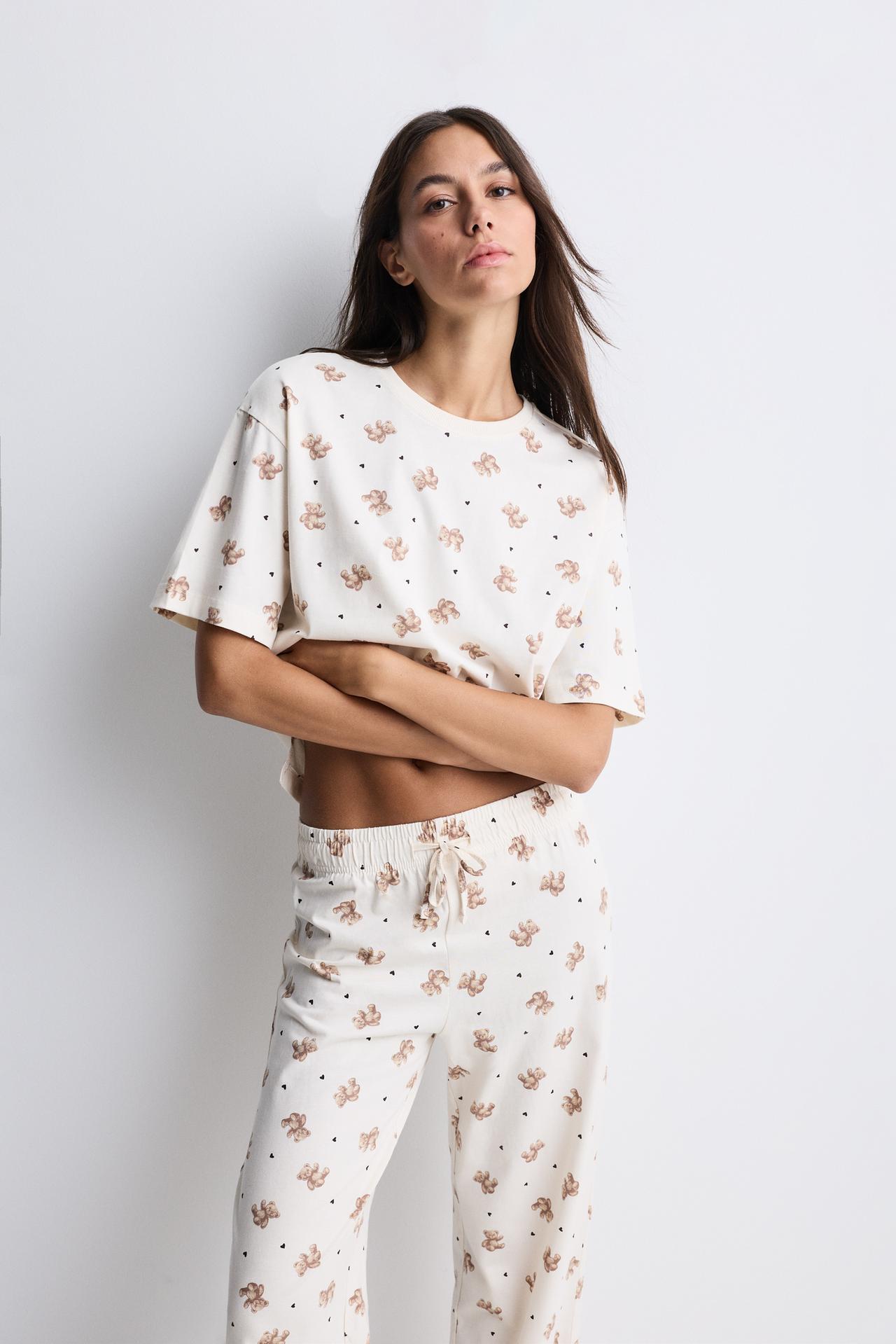 Printed pyjamas — PALE ECRU