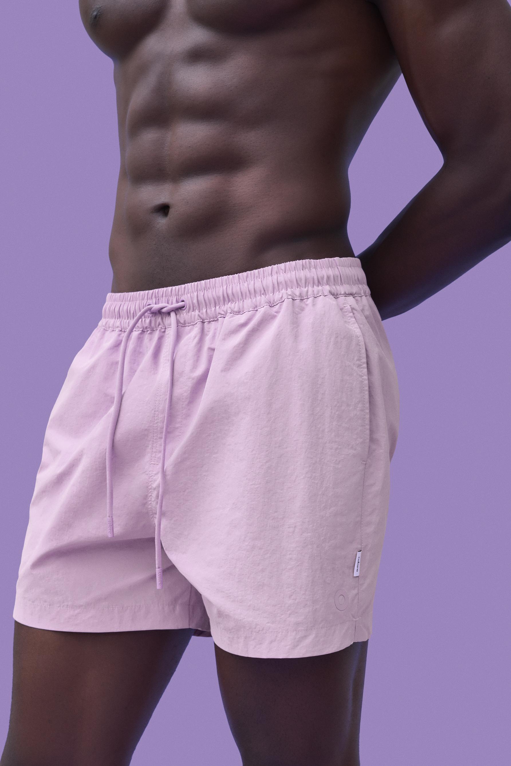 Coloro x Lefties straight swim trunks — DUSTY PINK