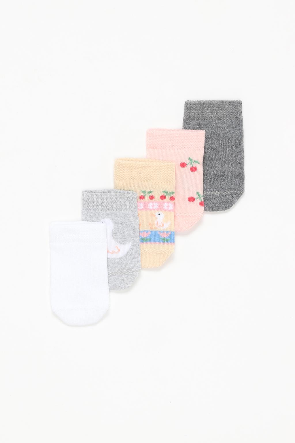 Pack of 5 pairs of cherry socks