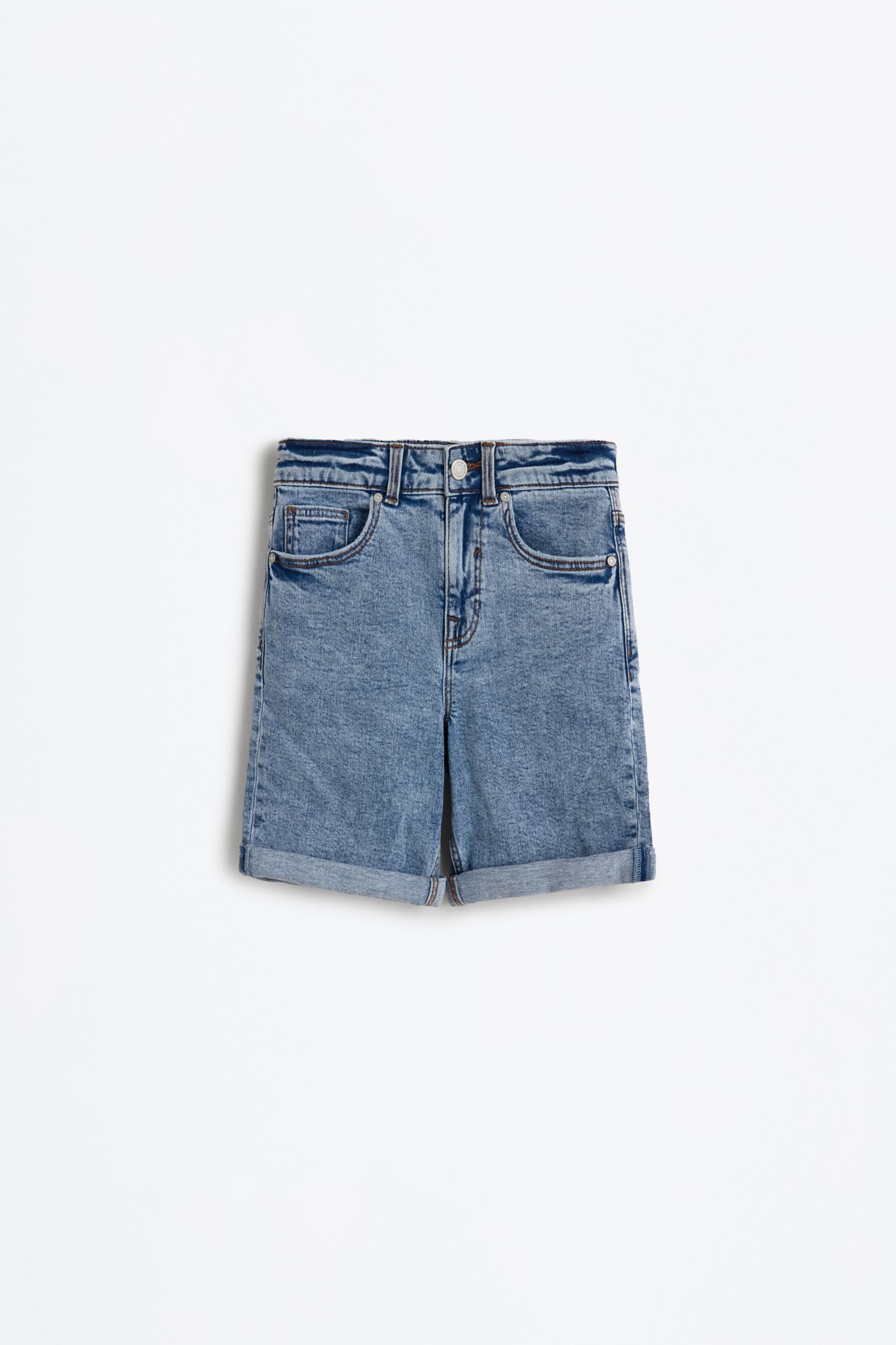 Slim comfort denim Bermuda shorts — INDIGO