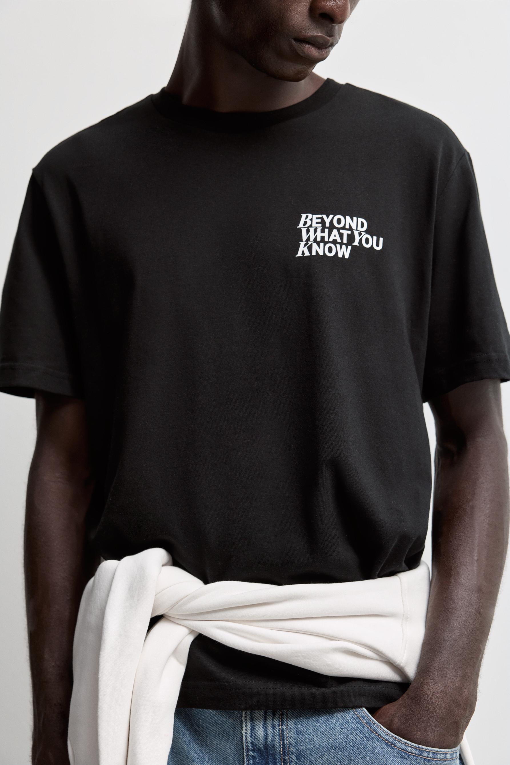 Printed T-shirt — BLACK
