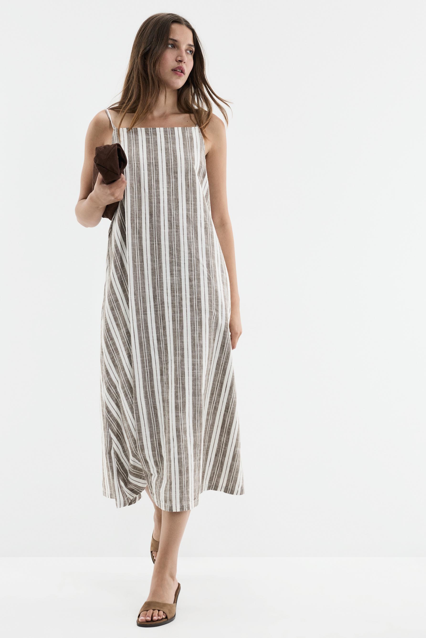 Lightweight denim dress — STRIPED