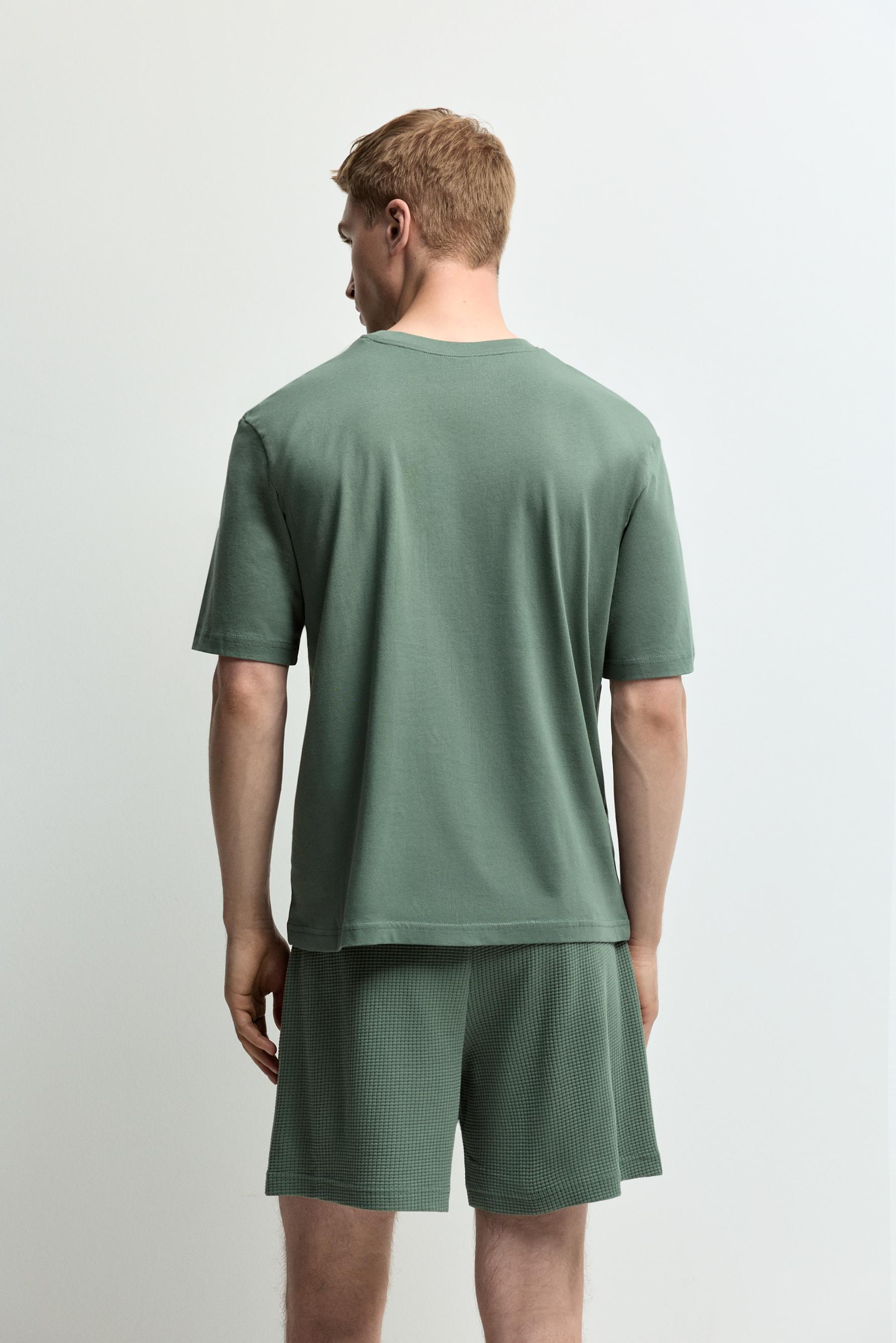Short printed pyjamas — EMERALD GREEN