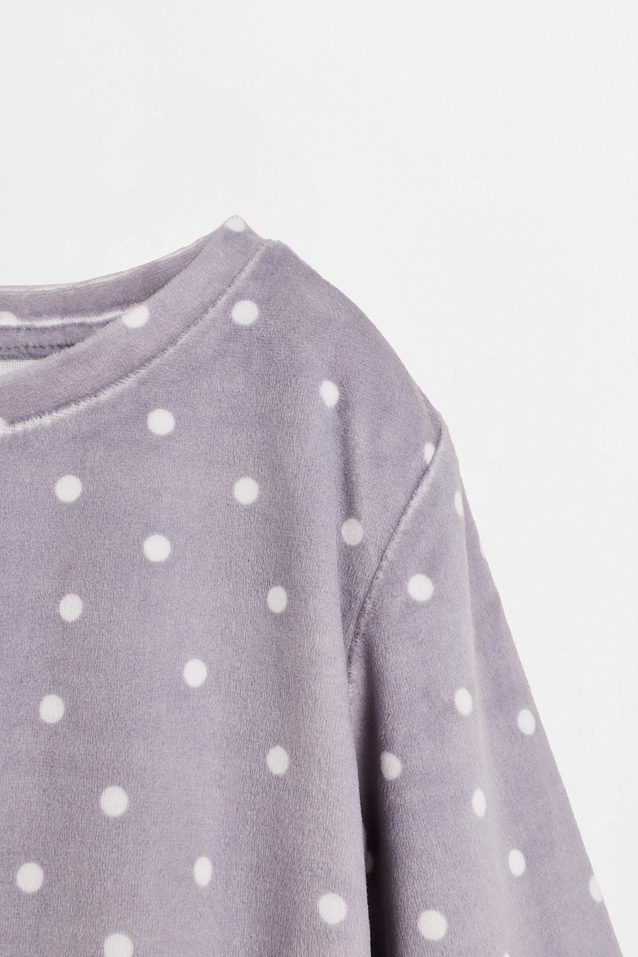 Velvety printed pyjamas — LILAC