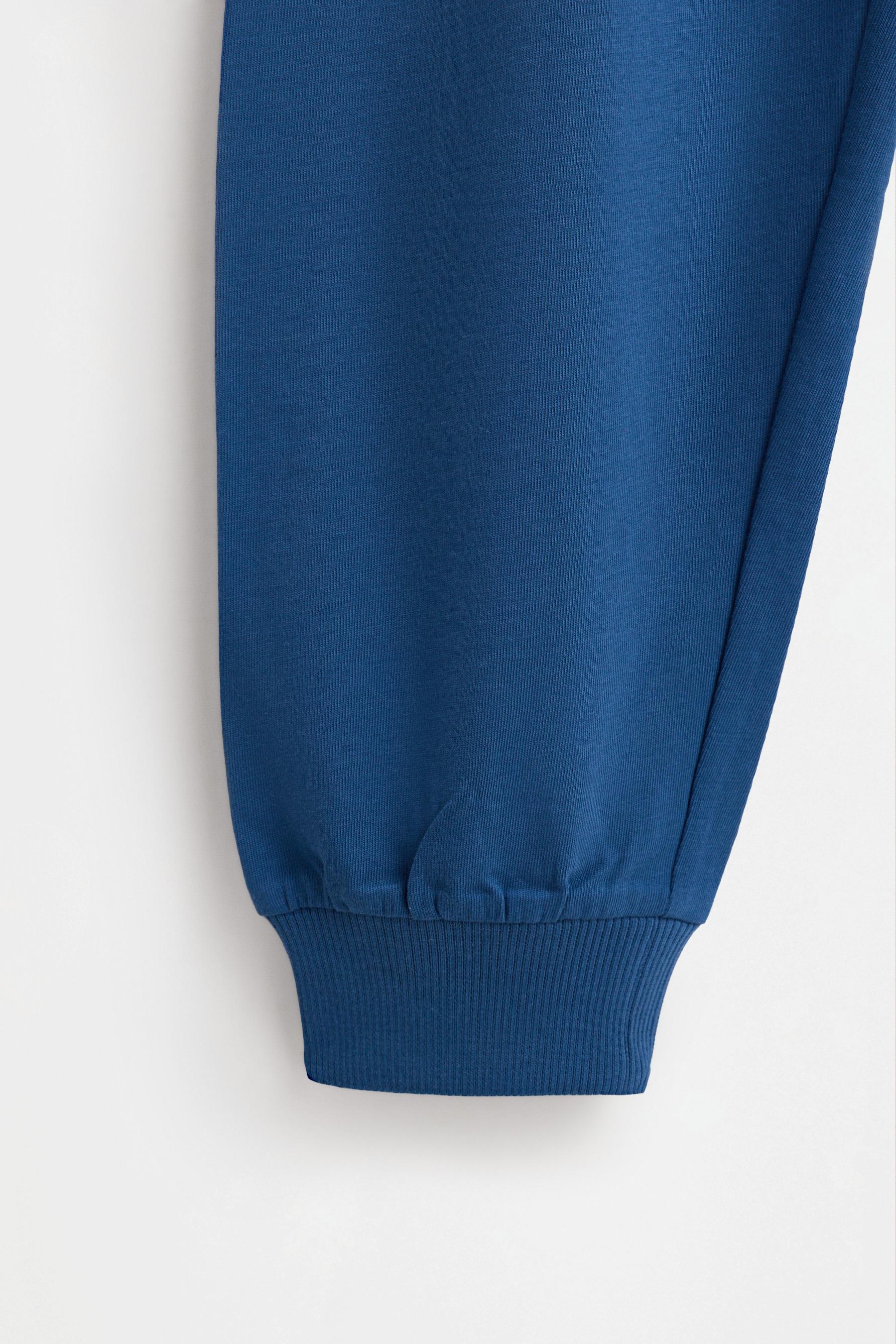 Long printed pyjamas — STEEL BLUE