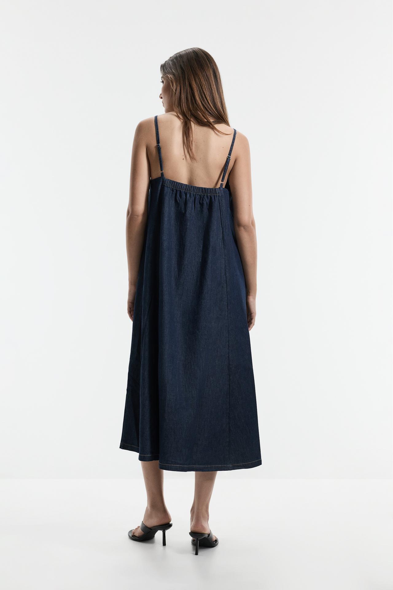 Lightweight denim dress — NAVY