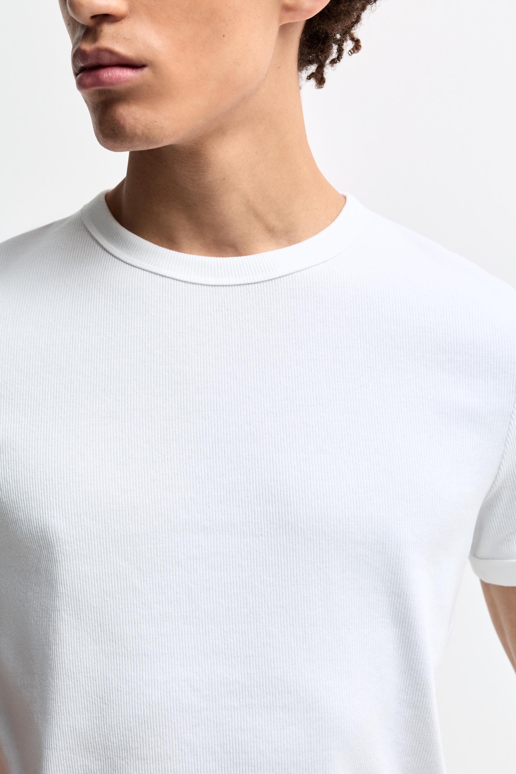 Rib T-shirt — OFF WHITE