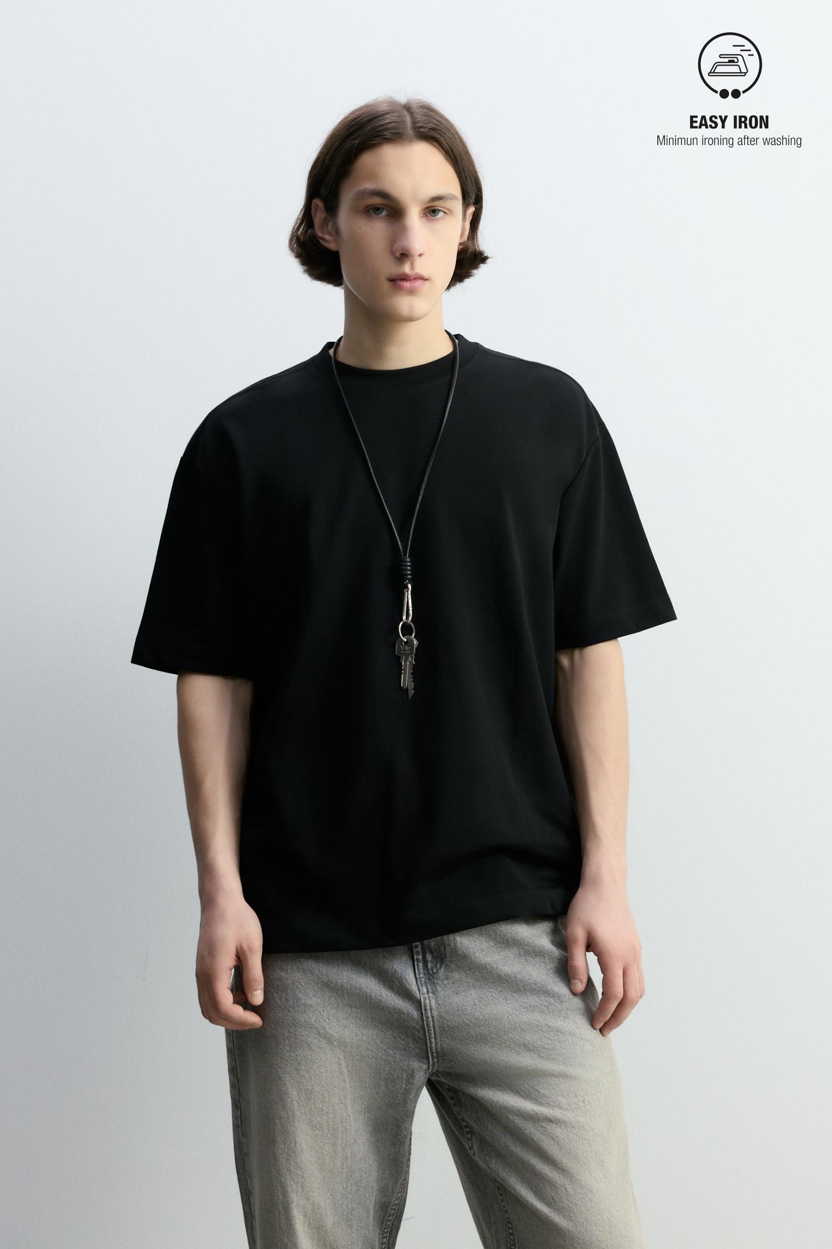 Soft Interlock T-shirt — BLACK