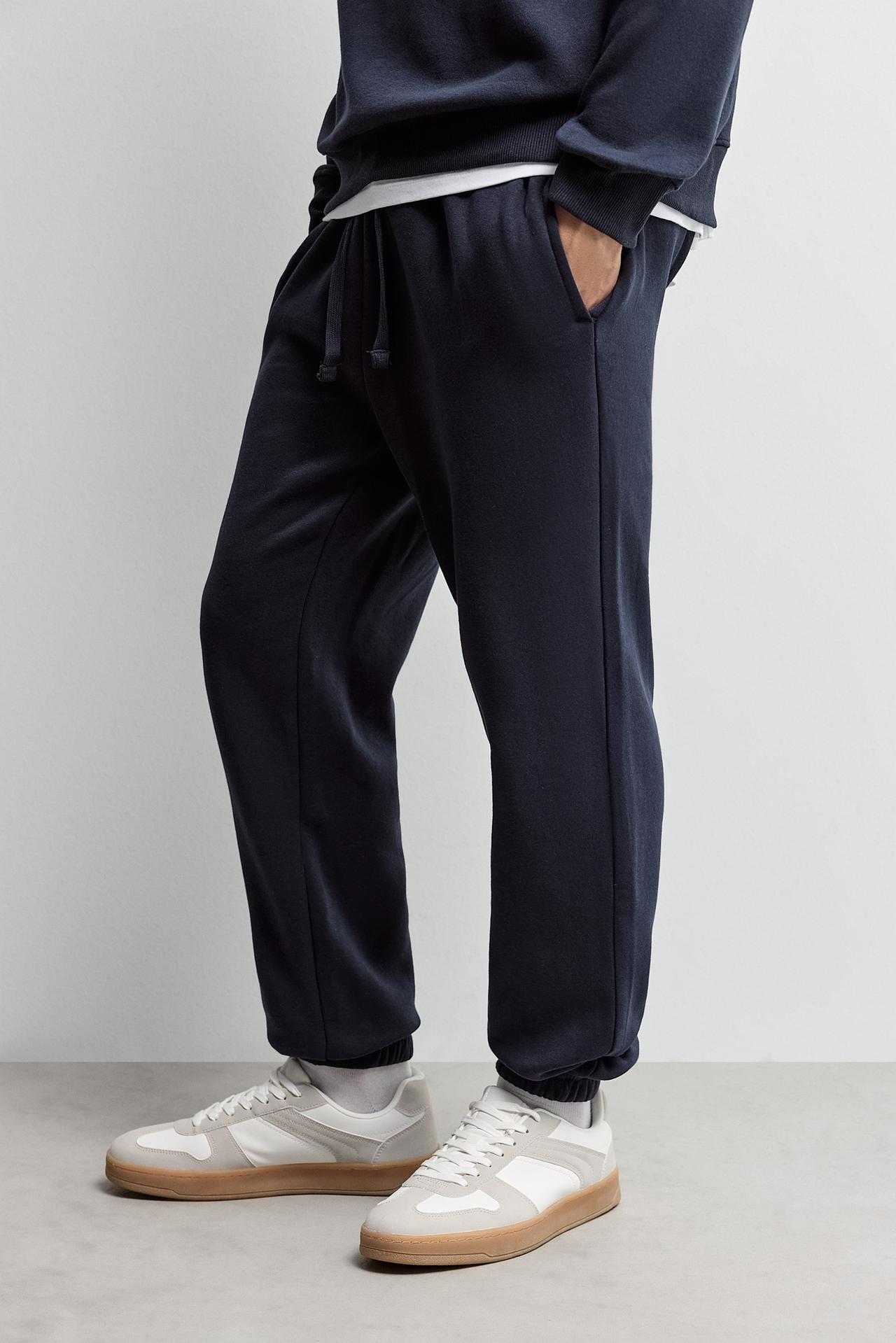 Slim fit tracksuit bottoms — NAVY