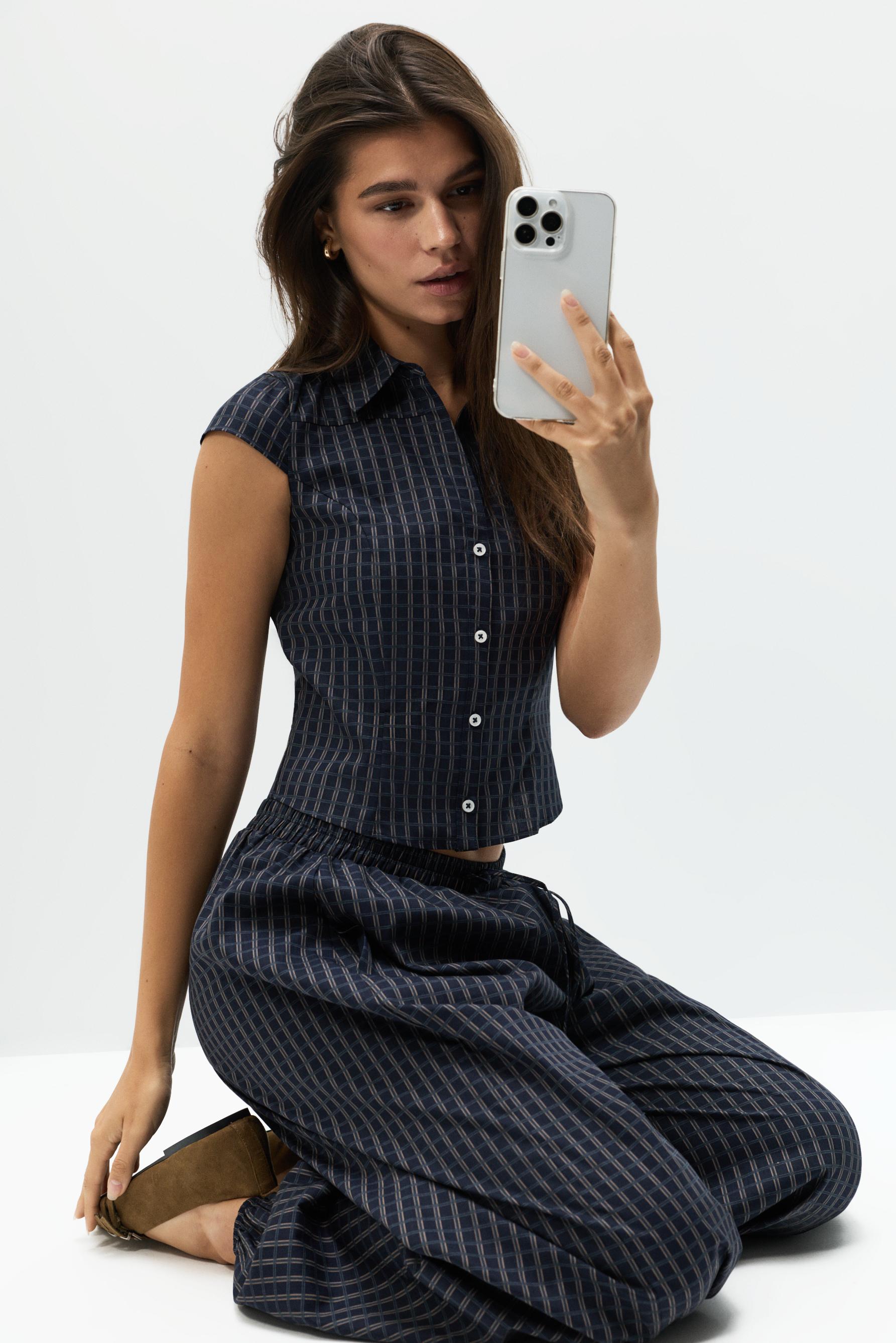 Poplin shirt — DARK BLUE