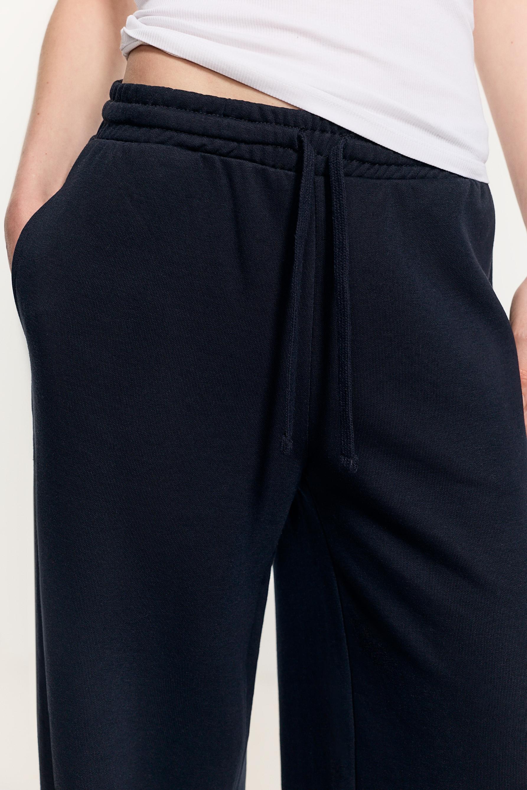 Wide-leg tracksuit bottoms — NAVY