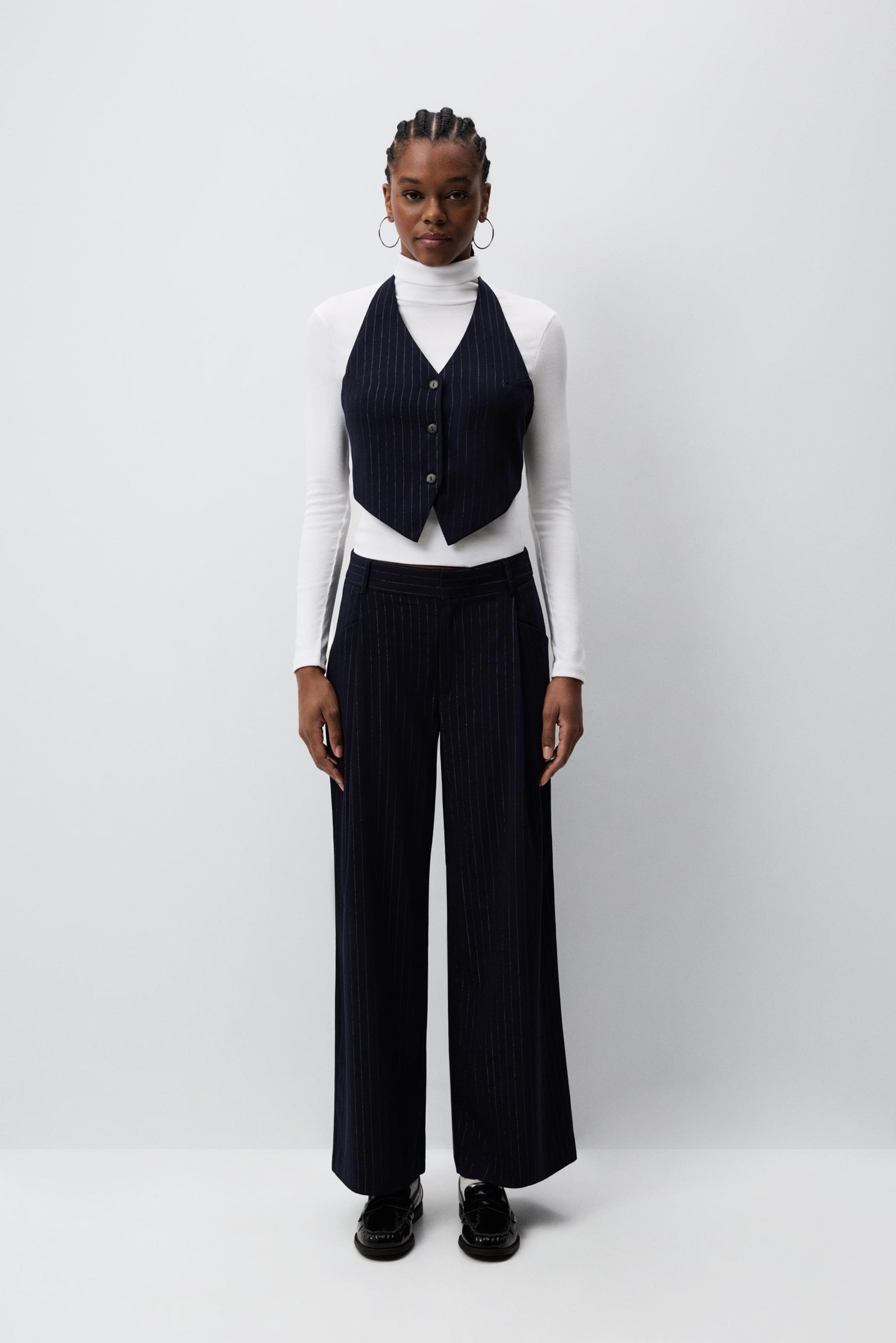 Pantalón wide leg raya diplomática