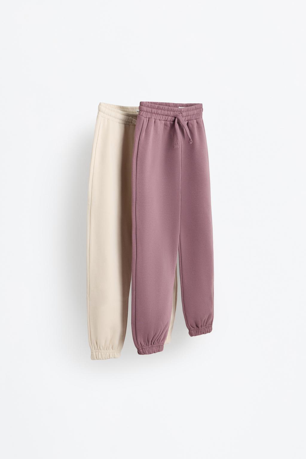 Pack of 2 plain plush trousers