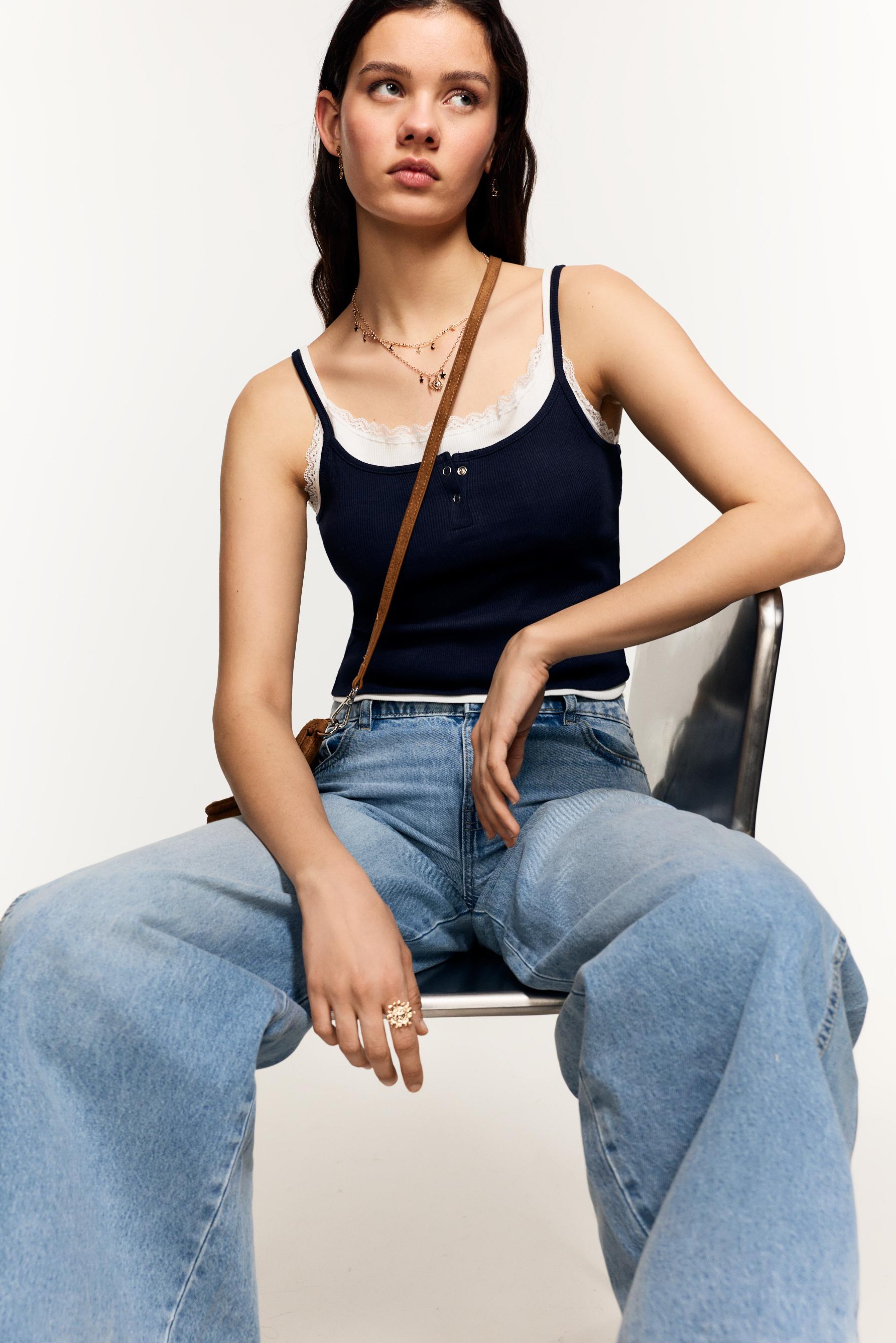 Wide-leg jeans — FADED BLUE