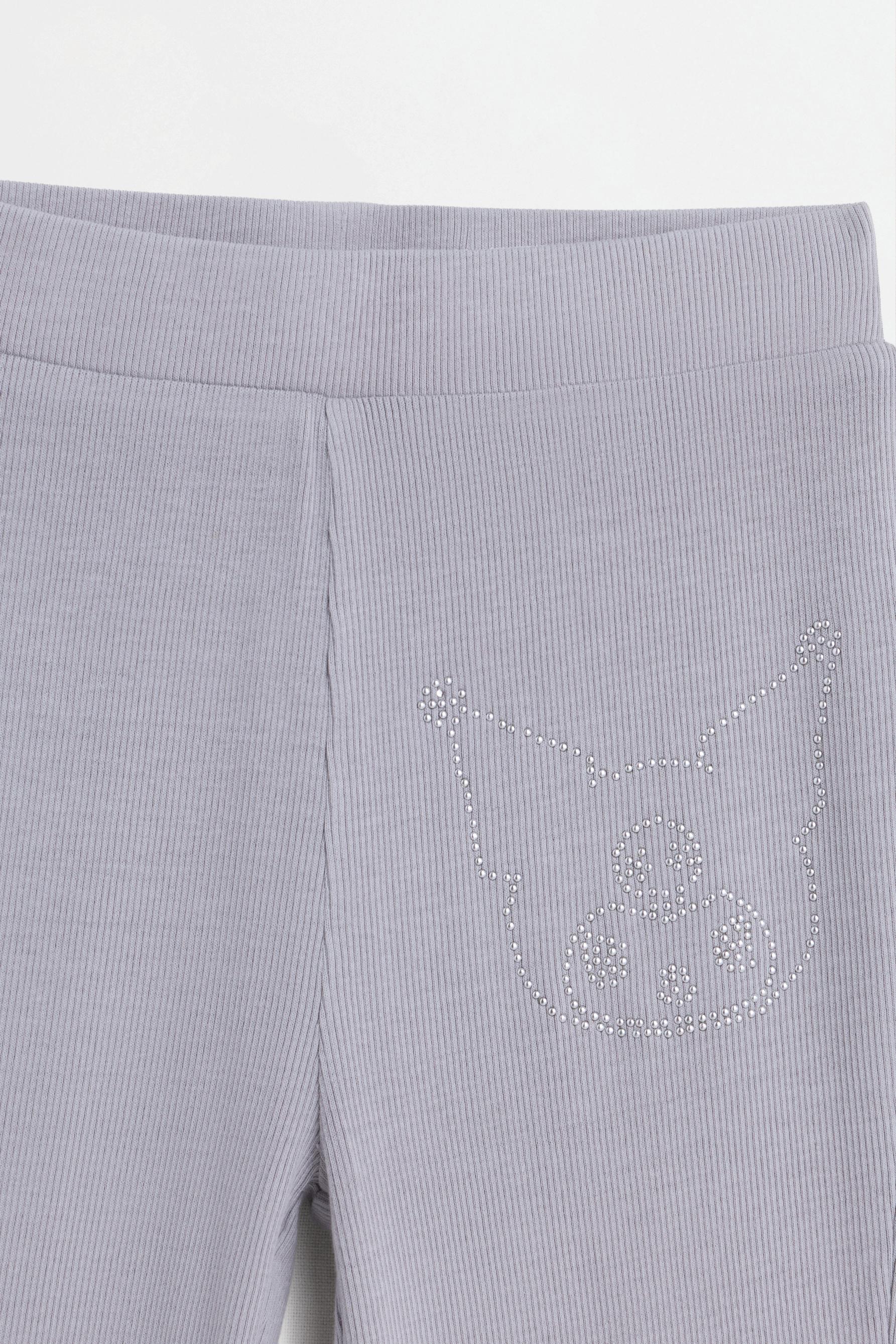 Kuromi ©SANRIO bell bottom leggings — PALE GREY