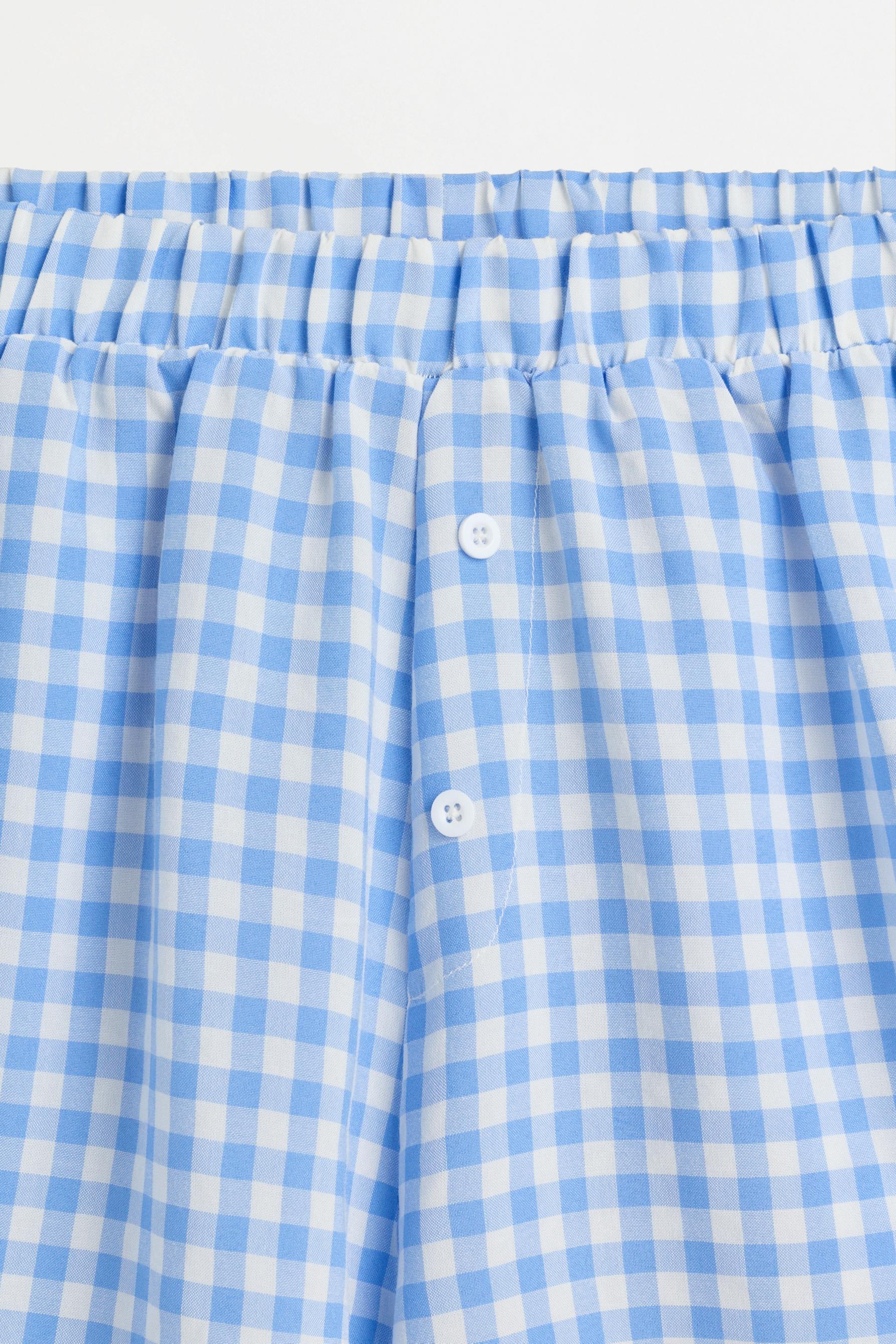 Gingham boxer shorts — SKY BLUE