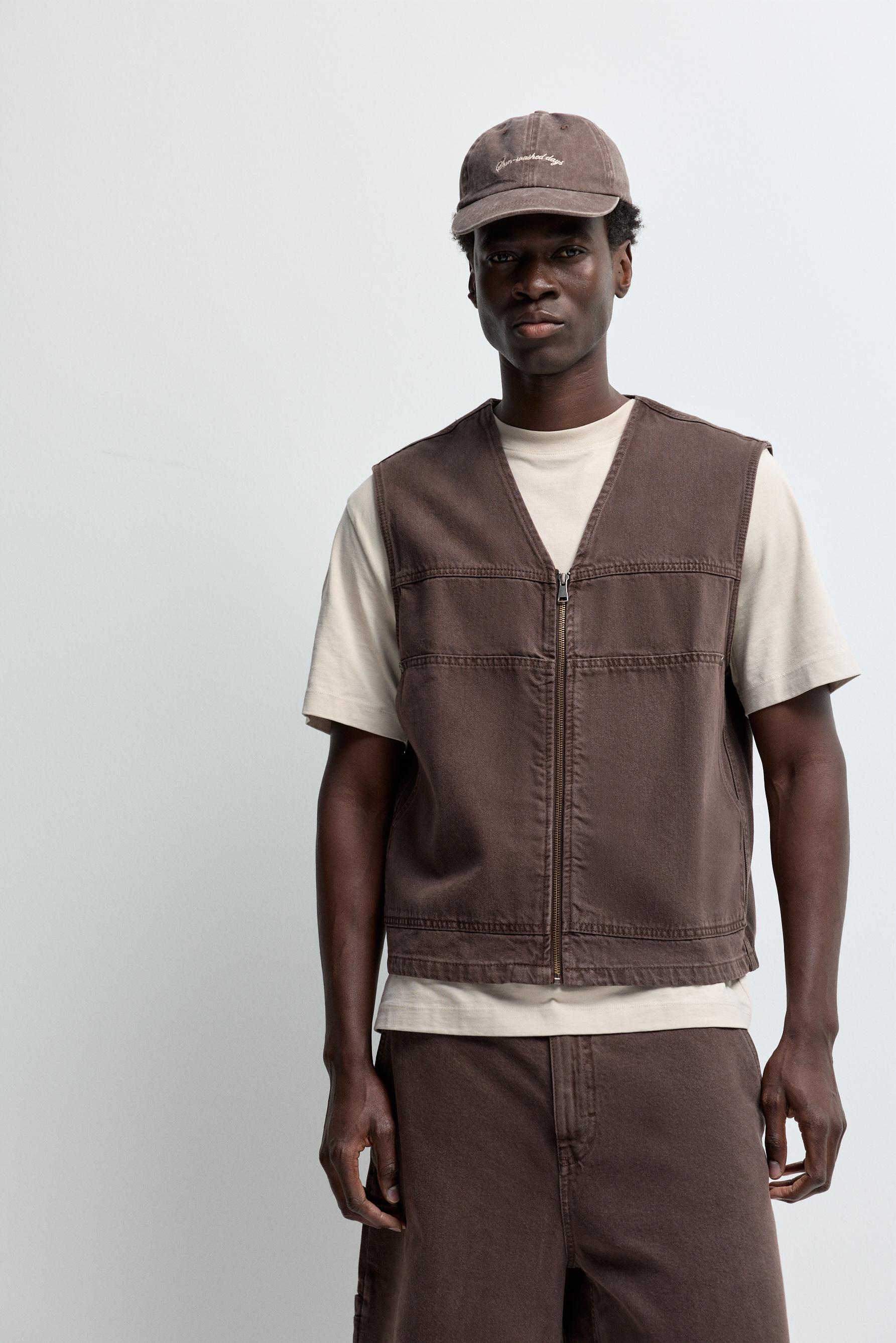 Chaleco denim efecto lavado