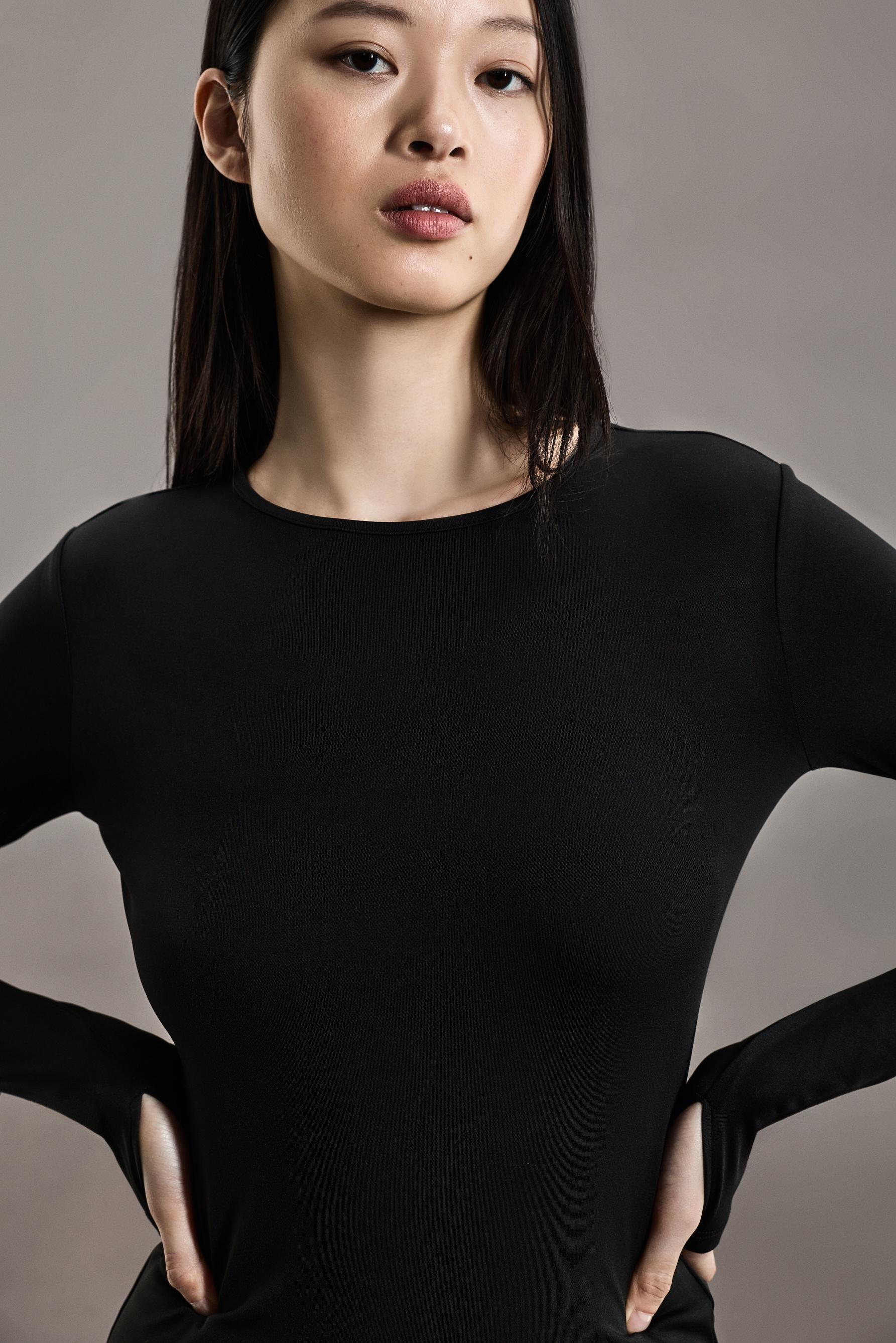 MEDIUM WEIGHT thermal insulation T-shirt (-7ºC to 9ºC) — BLACK