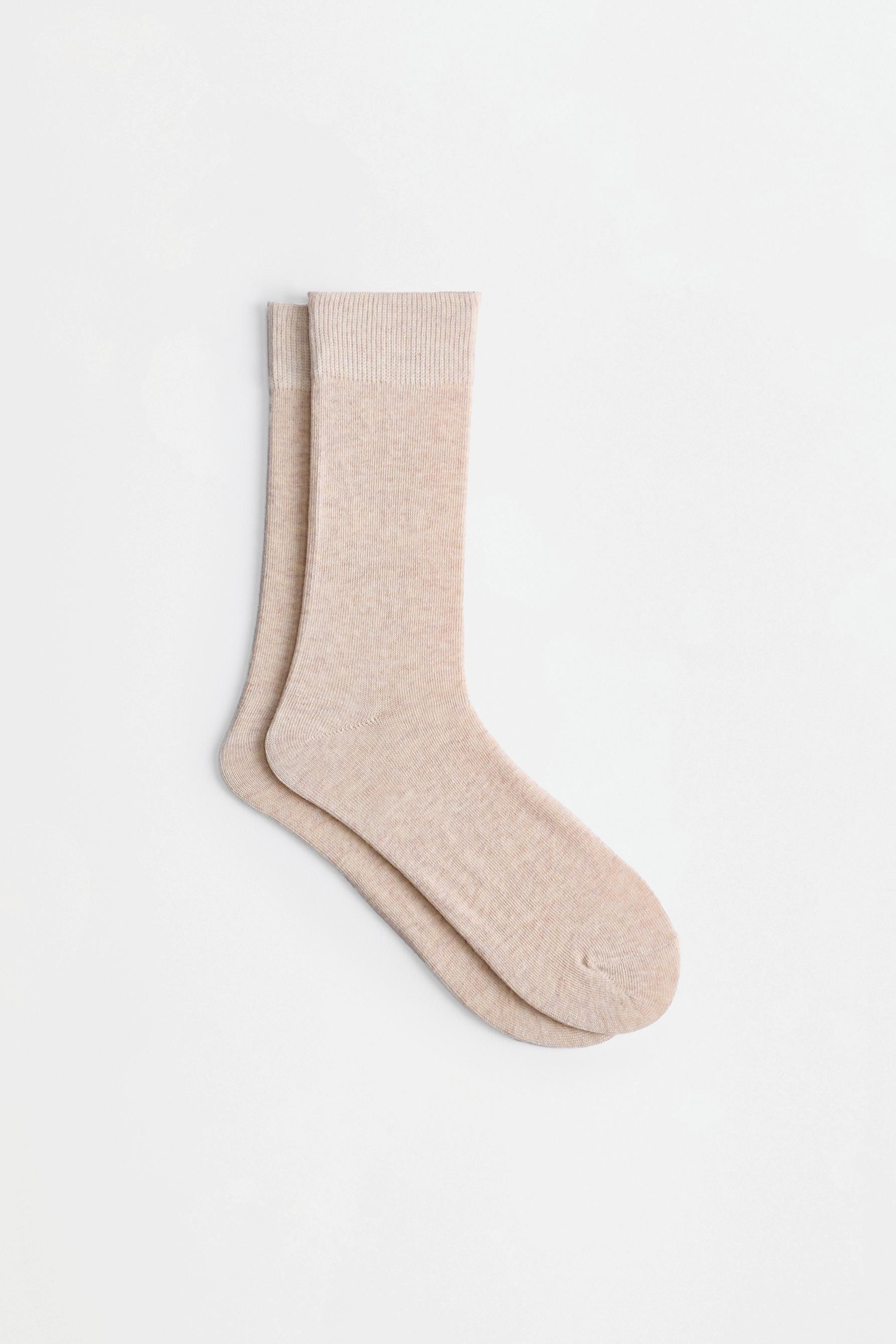 Basic long socks (7-pack) — SAND