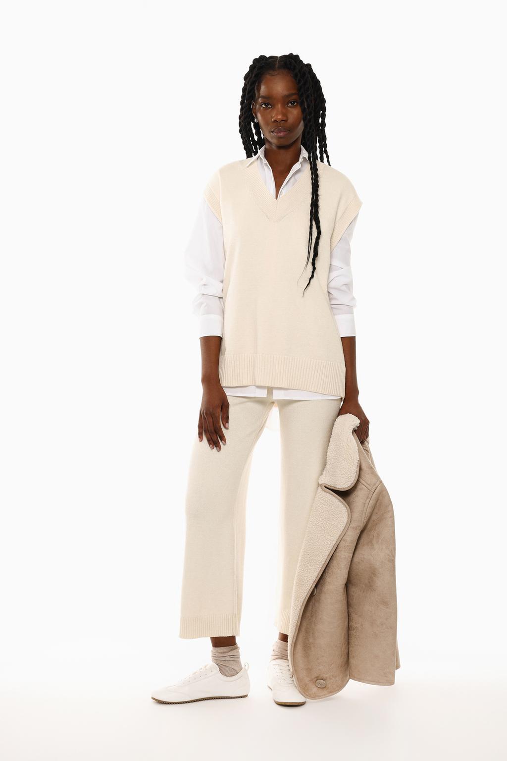 Foamy oversize trousers