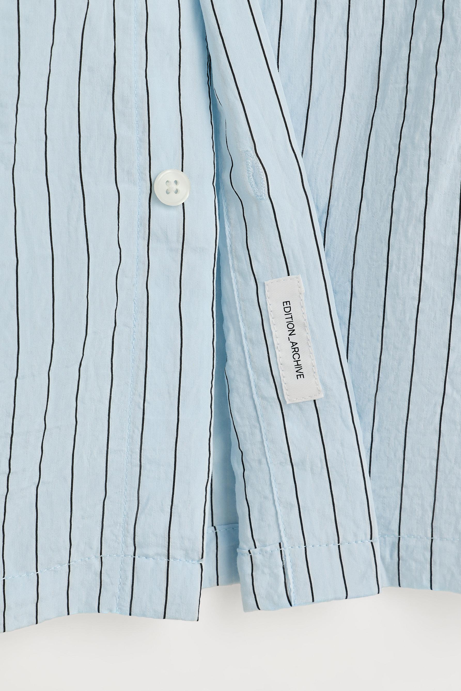 Striped boxy shirt — SKY BLUE