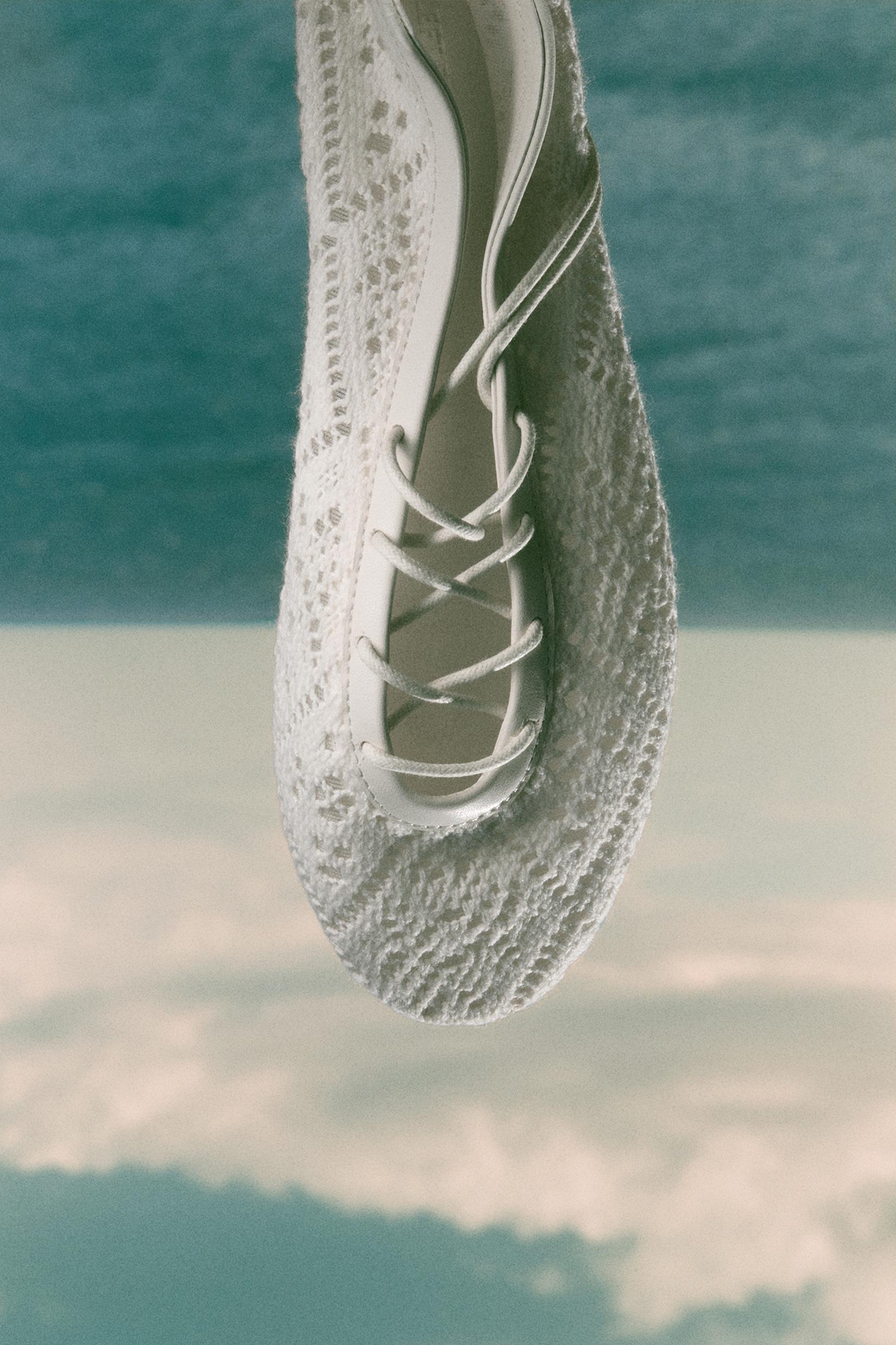 Braided effect ballet flats — ECRU