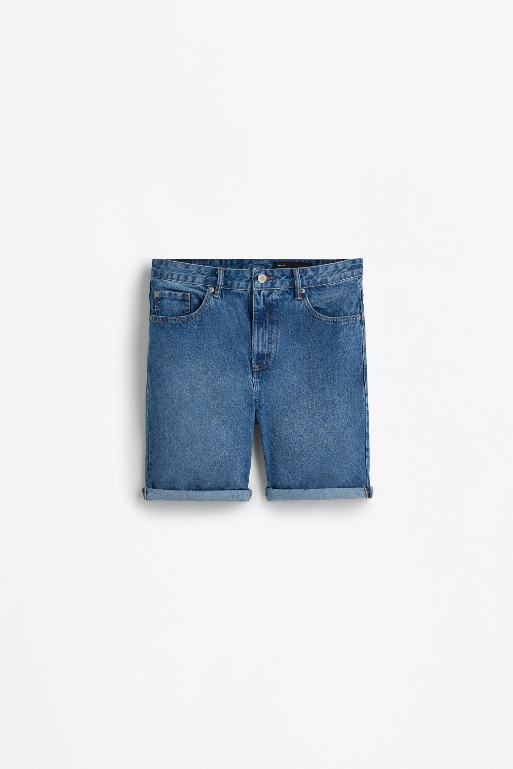 Regular fit denim Bermuda shorts — INDIGO