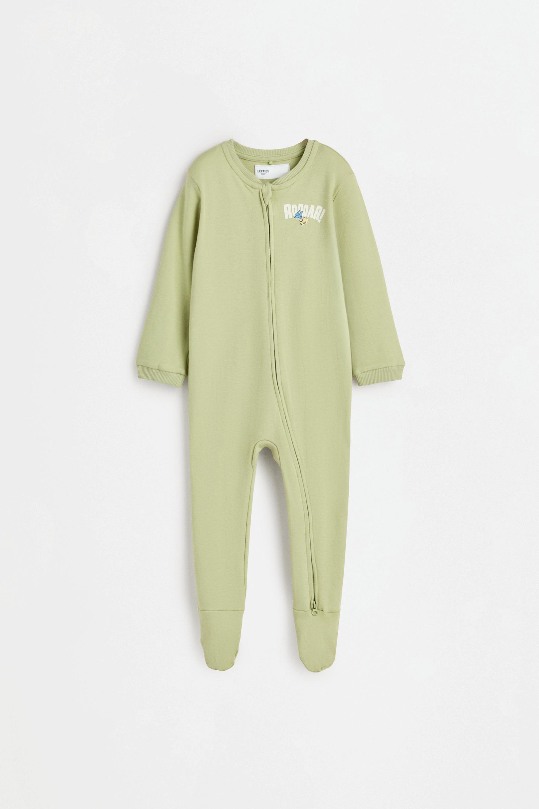 Pack of 2 dinosaur sleepsuits — MEDIUM GREEN
