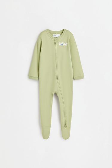 Pack of 2 dinosaur sleepsuits — MEDIUM GREEN 2