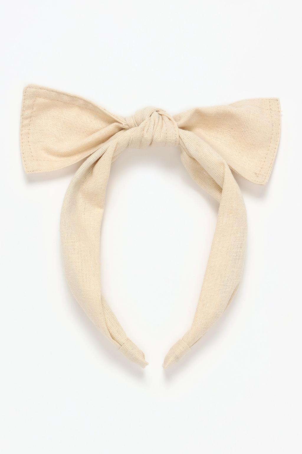 Wide headband with bow