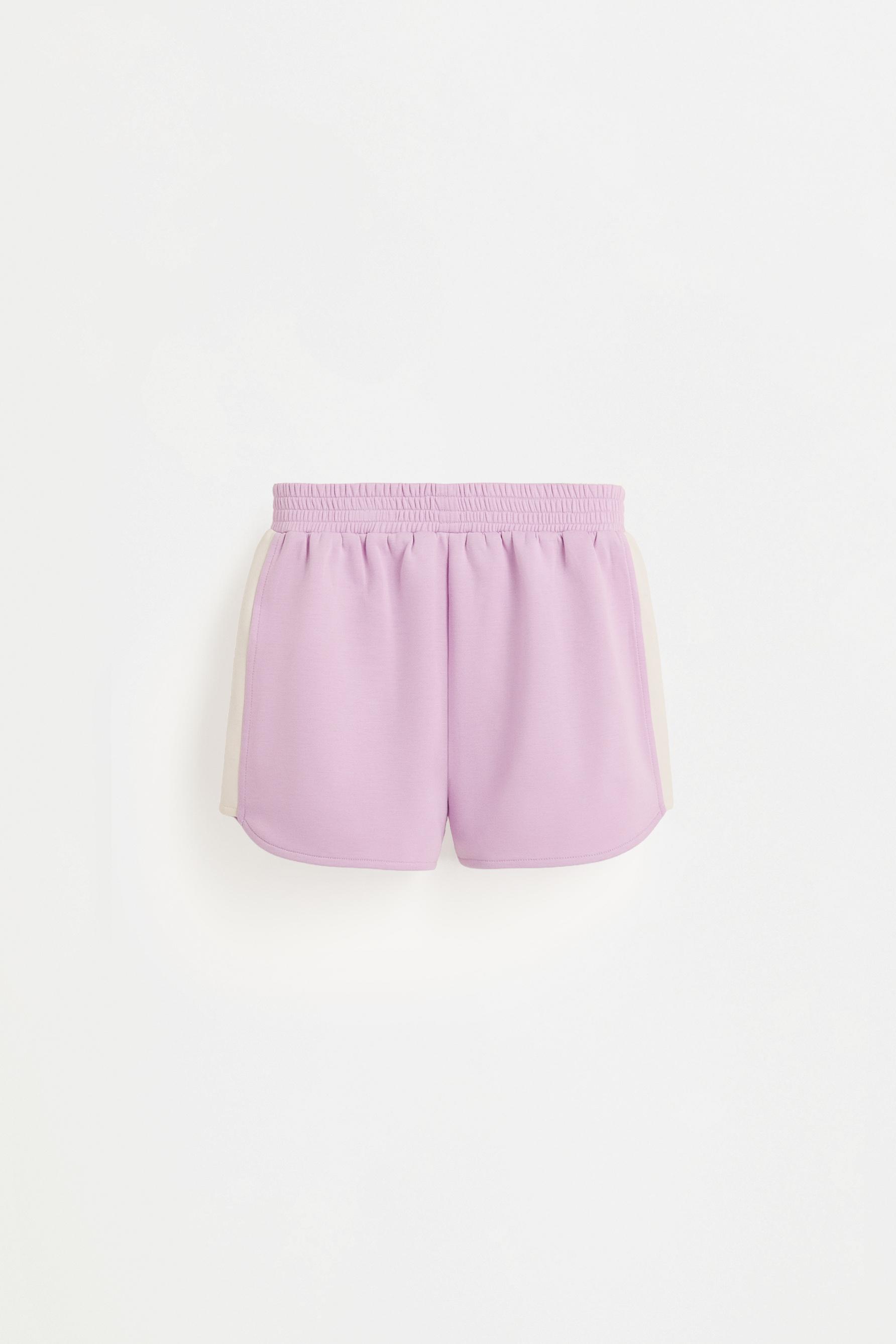 Flowy plush sports shorts — MAUVE